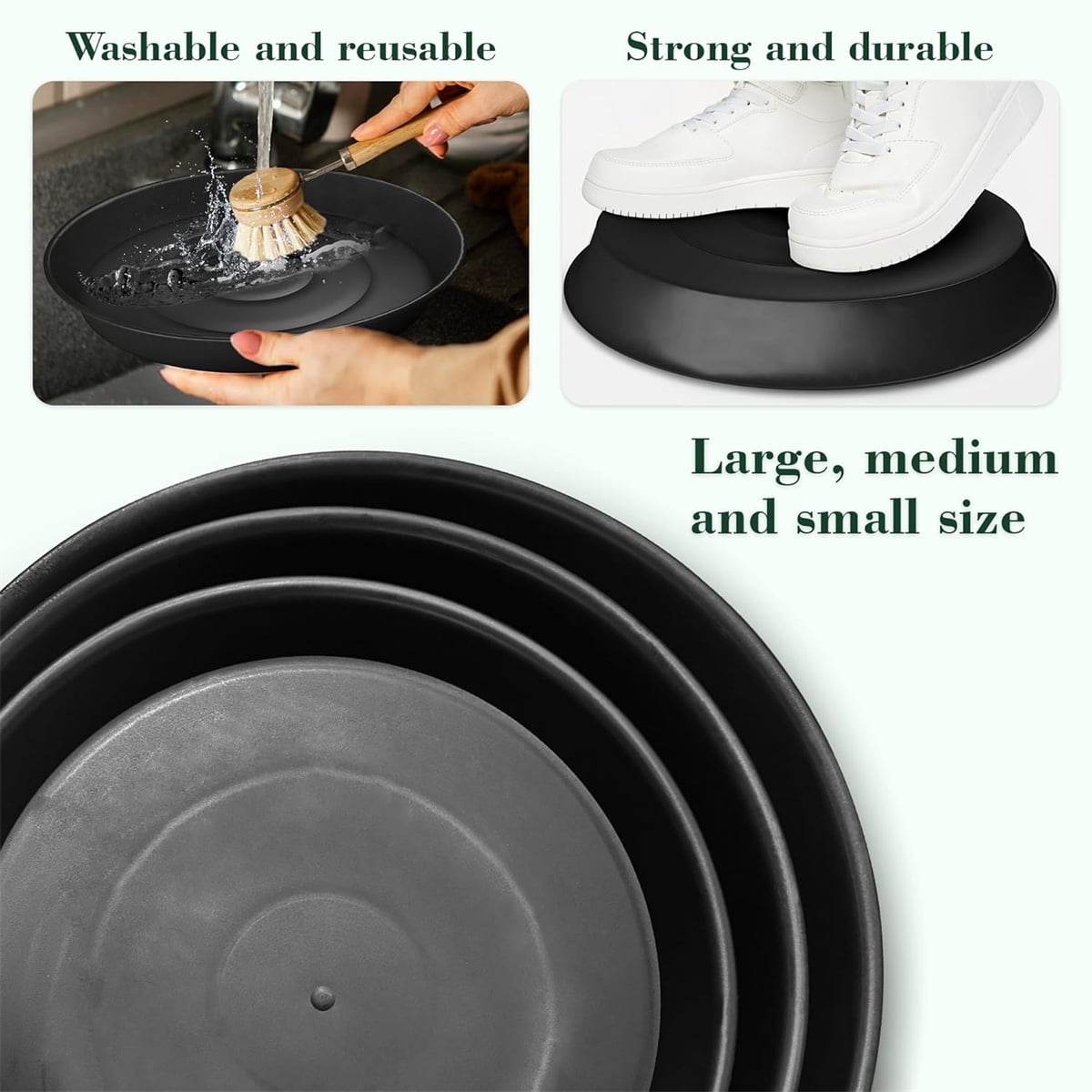 Tutuviw 3 Size Round Stepping Stone Mold,Cement Molds for Concrete,Plastic Concrete Molds for Casting Garden Pavement Precast and Forms Walkway (10