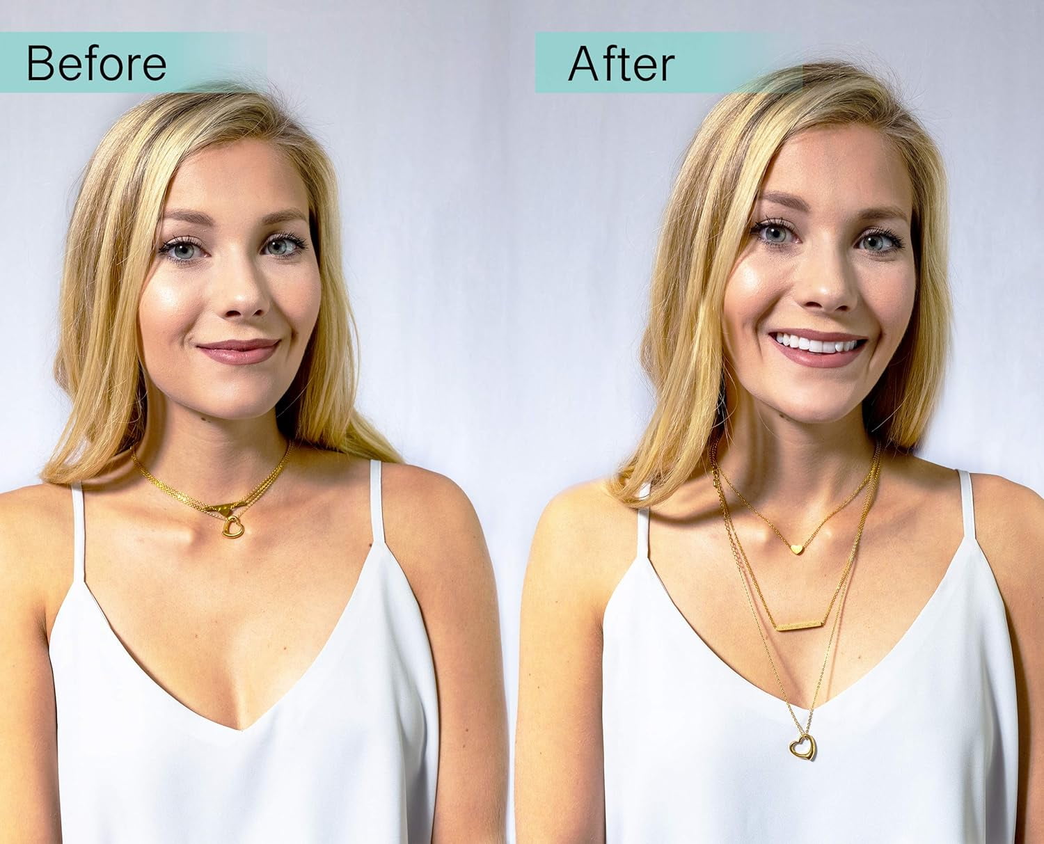 18k Gold Plated Necklace Extenders Delicate Necklace Extender Chain Set for Women 3 Piece Set, Extensions 2