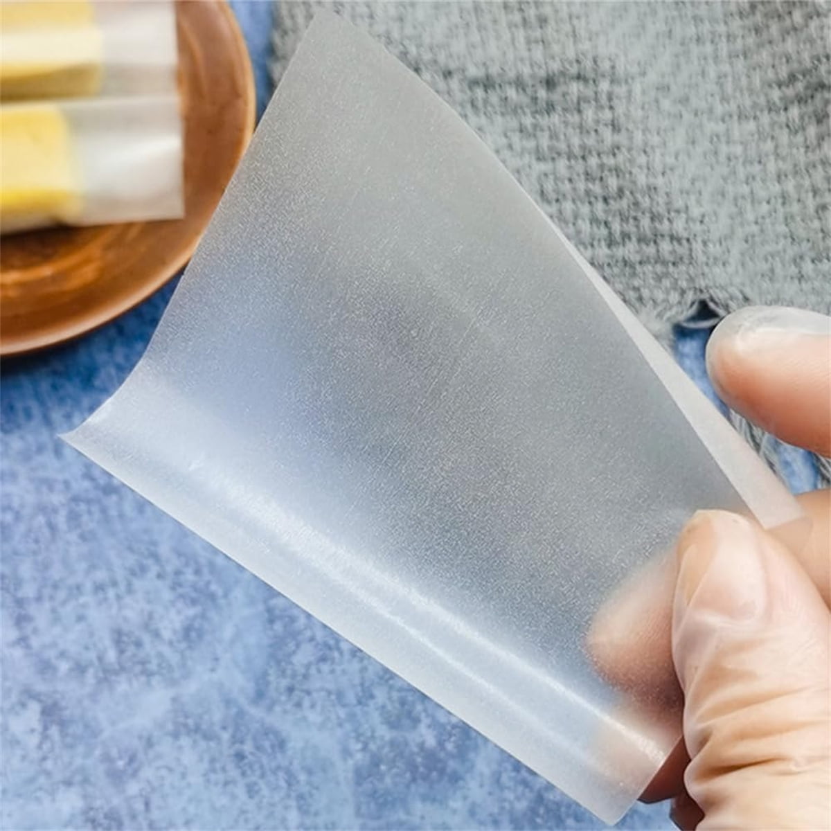 Edible Glutinous Rice Paper Tutuviw 1200Pcs Candy Coated Wrapping Paper Edible Candy Wrappers Sheets,Edible Wafer Paper,Transparent Rice Paper for Homemade Tanghulu Wrapper (2.6x3.2in) - Image 3