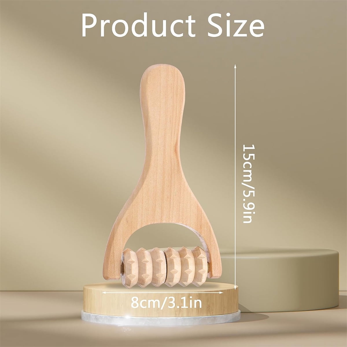 Wooden Massage Roller,Tutuviw 4 Pcs Portable Hand Roller Massagers,Wood Therapy Massages Roller Stick,Muscle Back Neck Shoulder Legs Massages Rollers for Gym Studio Office Home - Image 2