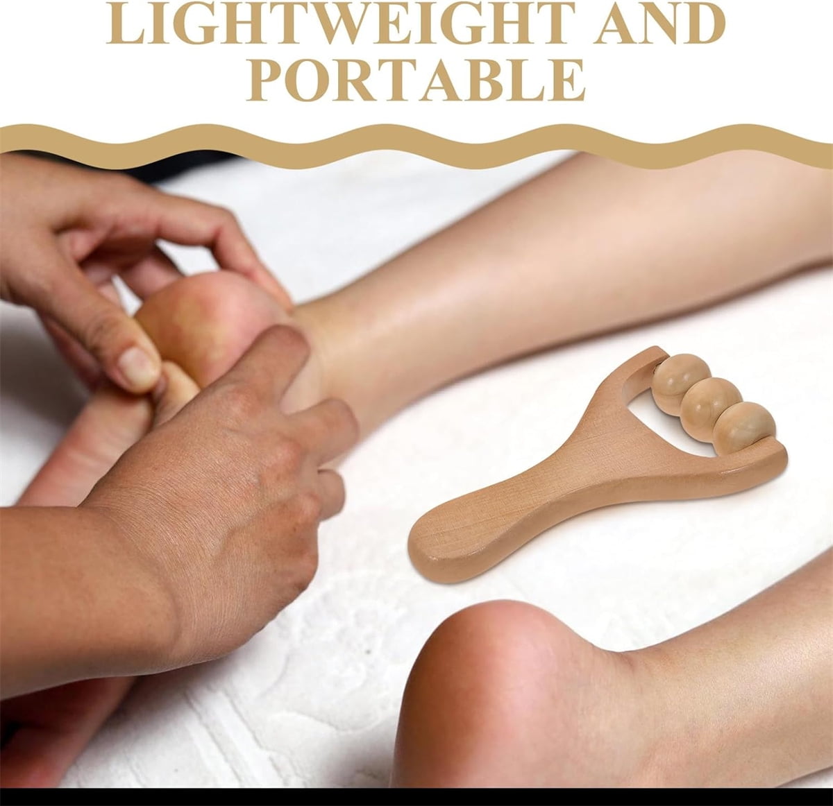 Wooden Massage Roller,Tutuviw 4 Pcs Portable Hand Roller Massagers,Wood Therapy Massages Roller Stick,Muscle Back Neck Shoulder Legs Massages Rollers for Gym Studio Office Home - Image 6