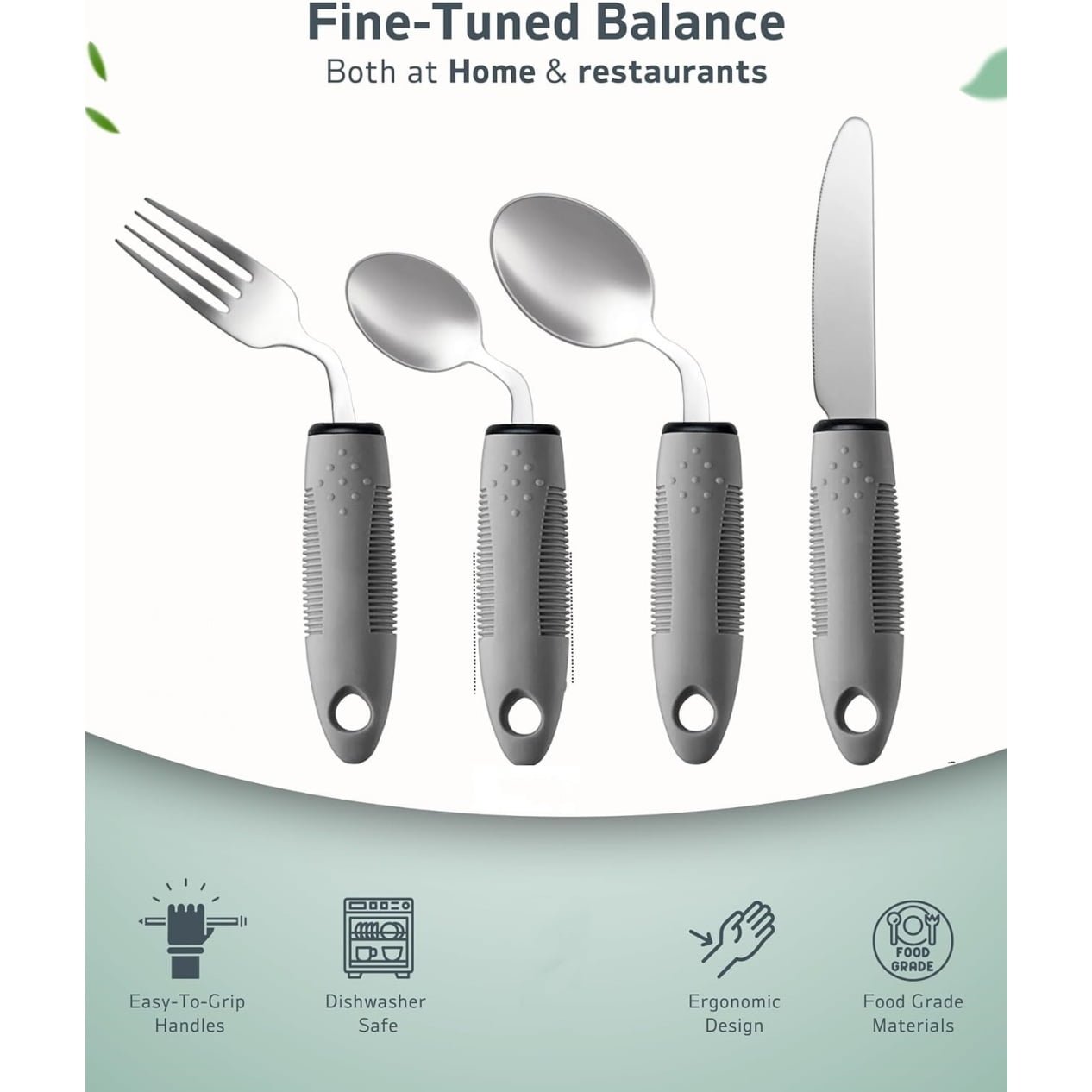 Special Supplies Adaptive Utensils,QZS Parkinsons Utensils for Tremors and Parkinsons Patients,Easy Grip Weighted Silverware for Hand Tremors - Image 3