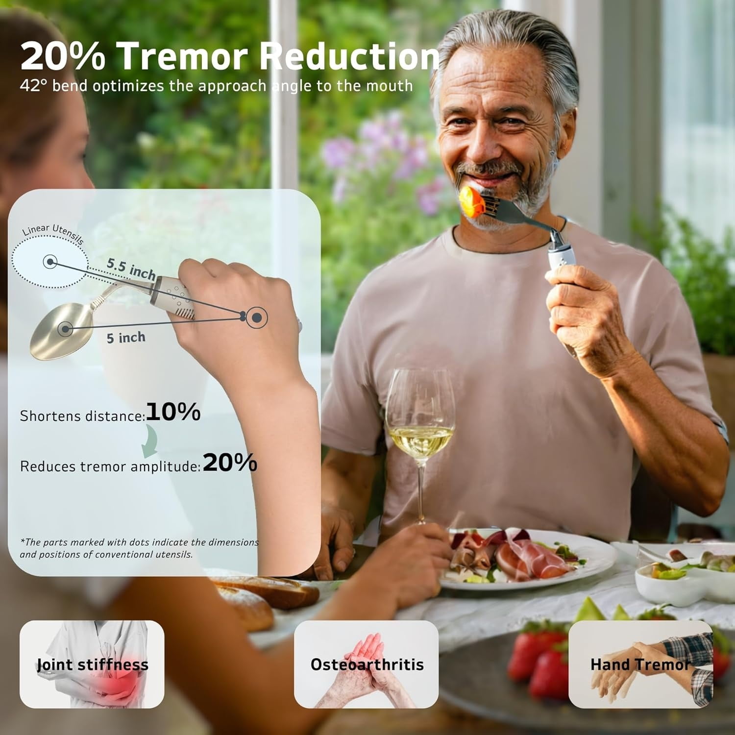 Special Supplies Adaptive Utensils,QZS Parkinsons Utensils for Tremors and Parkinsons Patients,Easy Grip Weighted Silverware for Hand Tremors - Image 6