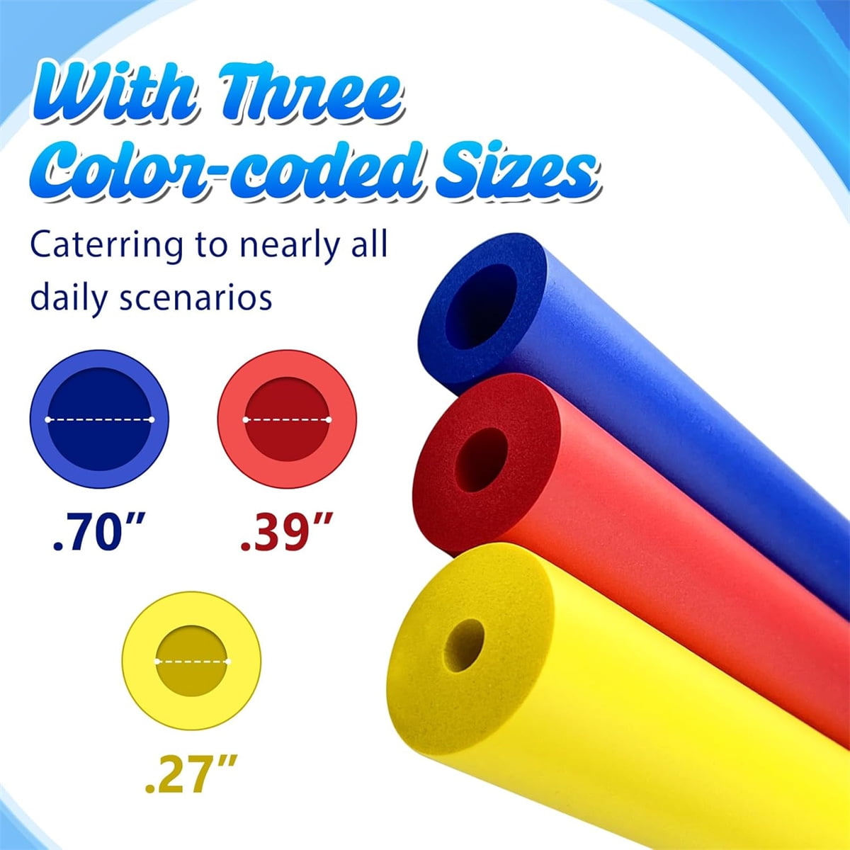 Tutuviw 6 Pcs Foam Grip Tubing for Utensils,8