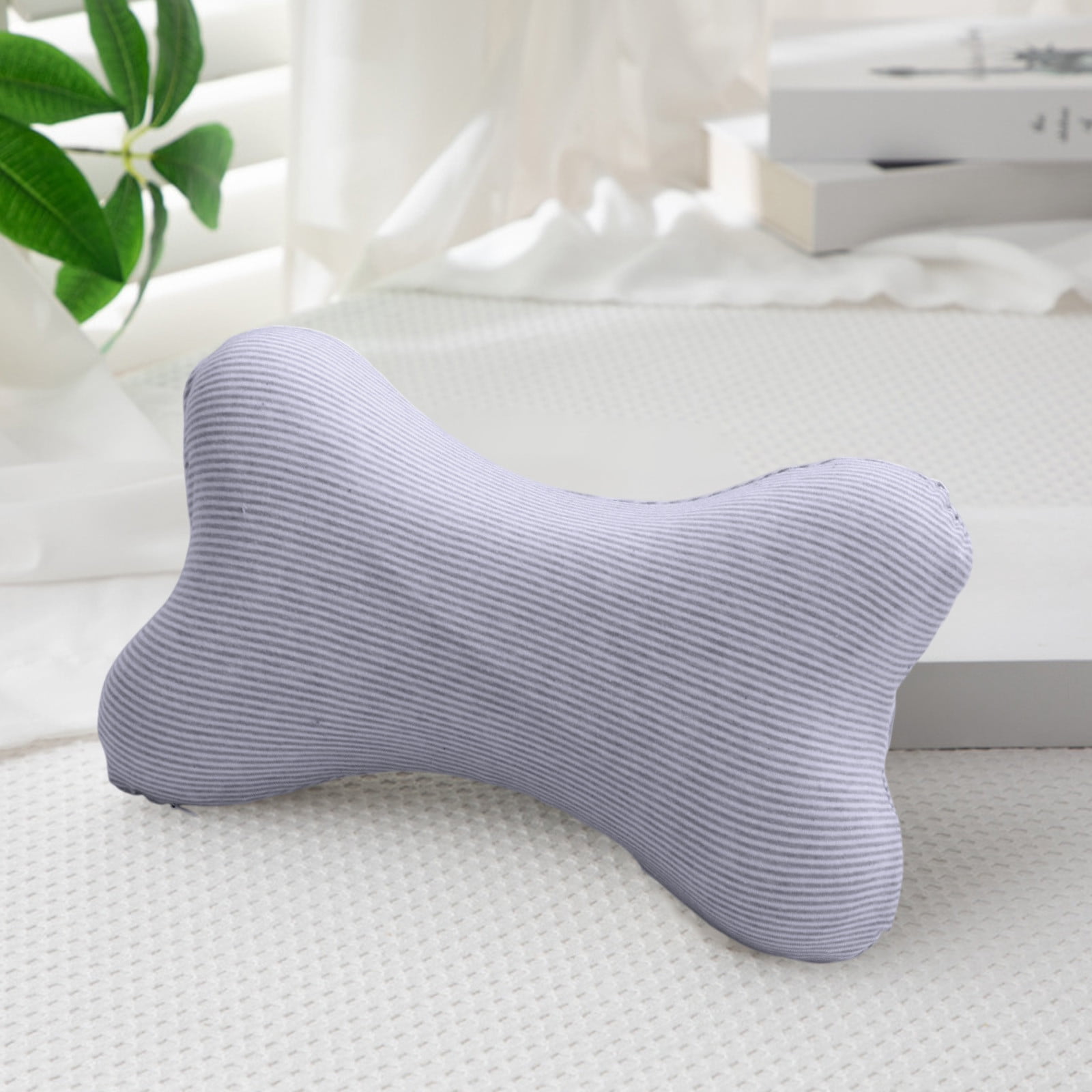 Clearance! Upgraded Dog Bone Shaped Travel Neck Pillows with Washable Removable Cover Memory Foam Car Bus Truck Driving Comfort Head Rest Support 10