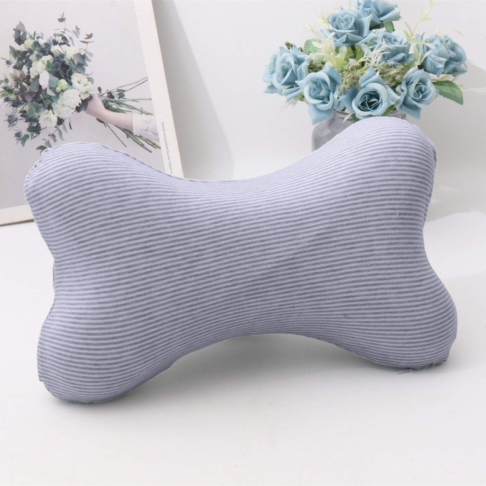 Clearance! Upgraded Dog Bone Shaped Travel Neck Pillows with Washable Removable Cover Memory Foam Car Bus Truck Driving Comfort Head Rest Support 10