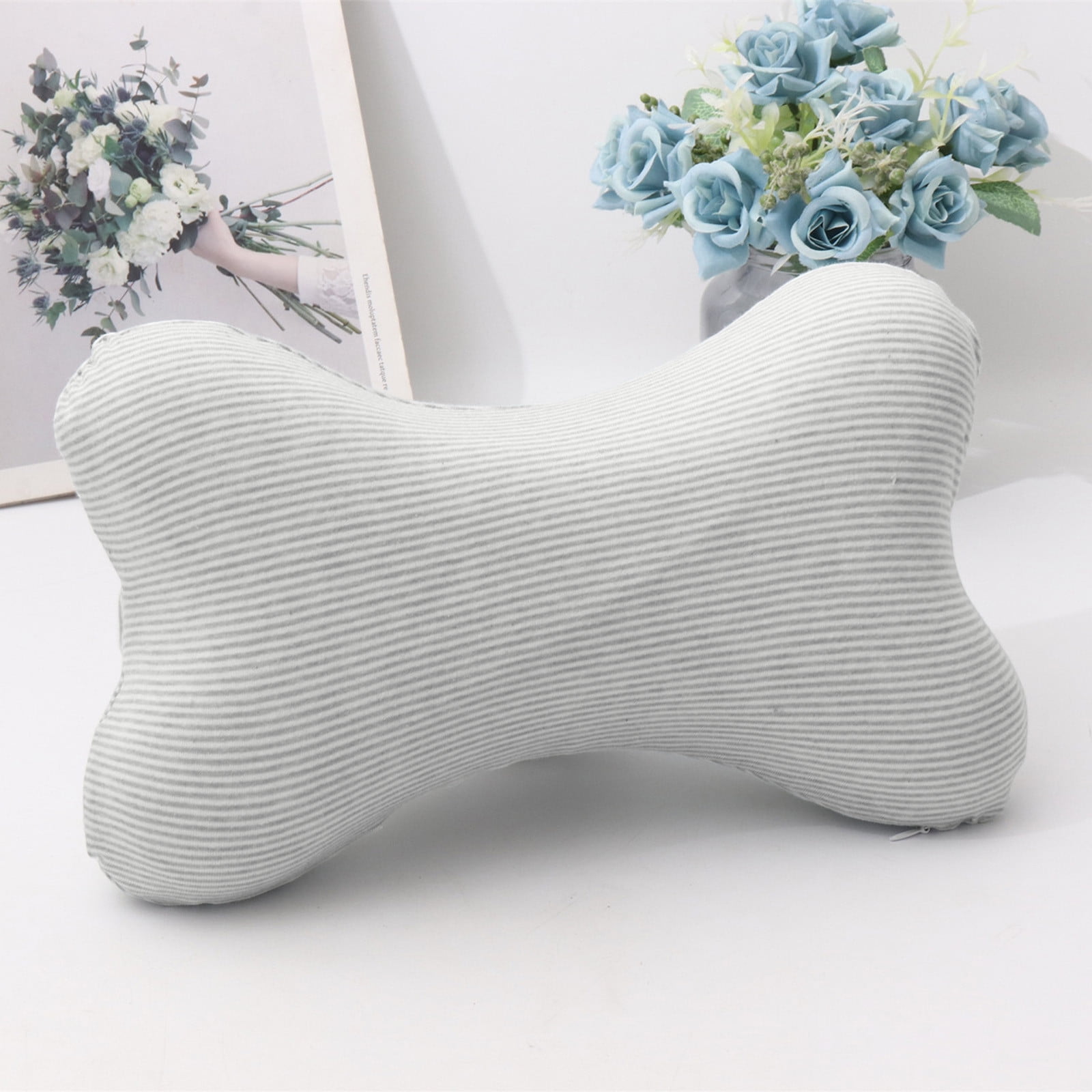 Clearance! Upgraded Dog Bone Shaped Travel Neck Pillows with Washable Removable Cover Memory Foam Car Bus Truck Driving Comfort Head Rest Support 10