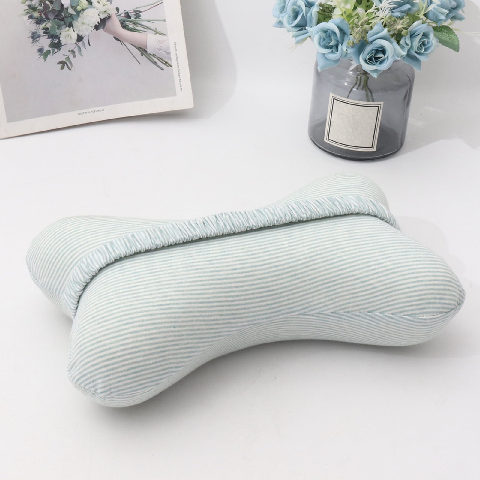 Clearance! Upgraded Dog Bone Shaped Travel Neck Pillows with Washable Removable Cover Memory Foam Car Bus Truck Driving Comfort Head Rest Support 10