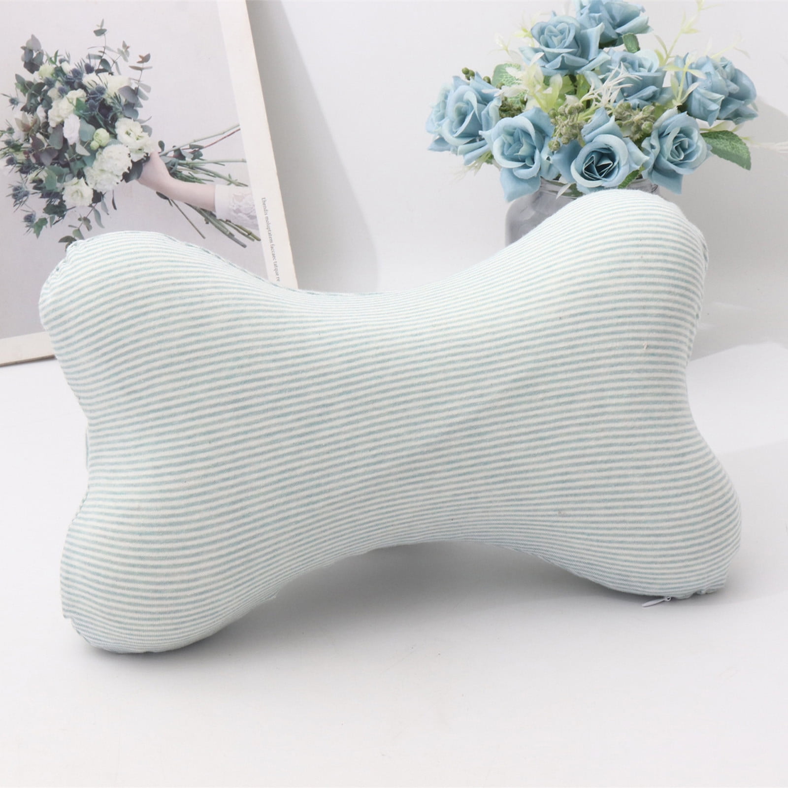 Clearance! Upgraded Dog Bone Shaped Travel Neck Pillows with Washable Removable Cover Memory Foam Car Bus Truck Driving Comfort Head Rest Support 10