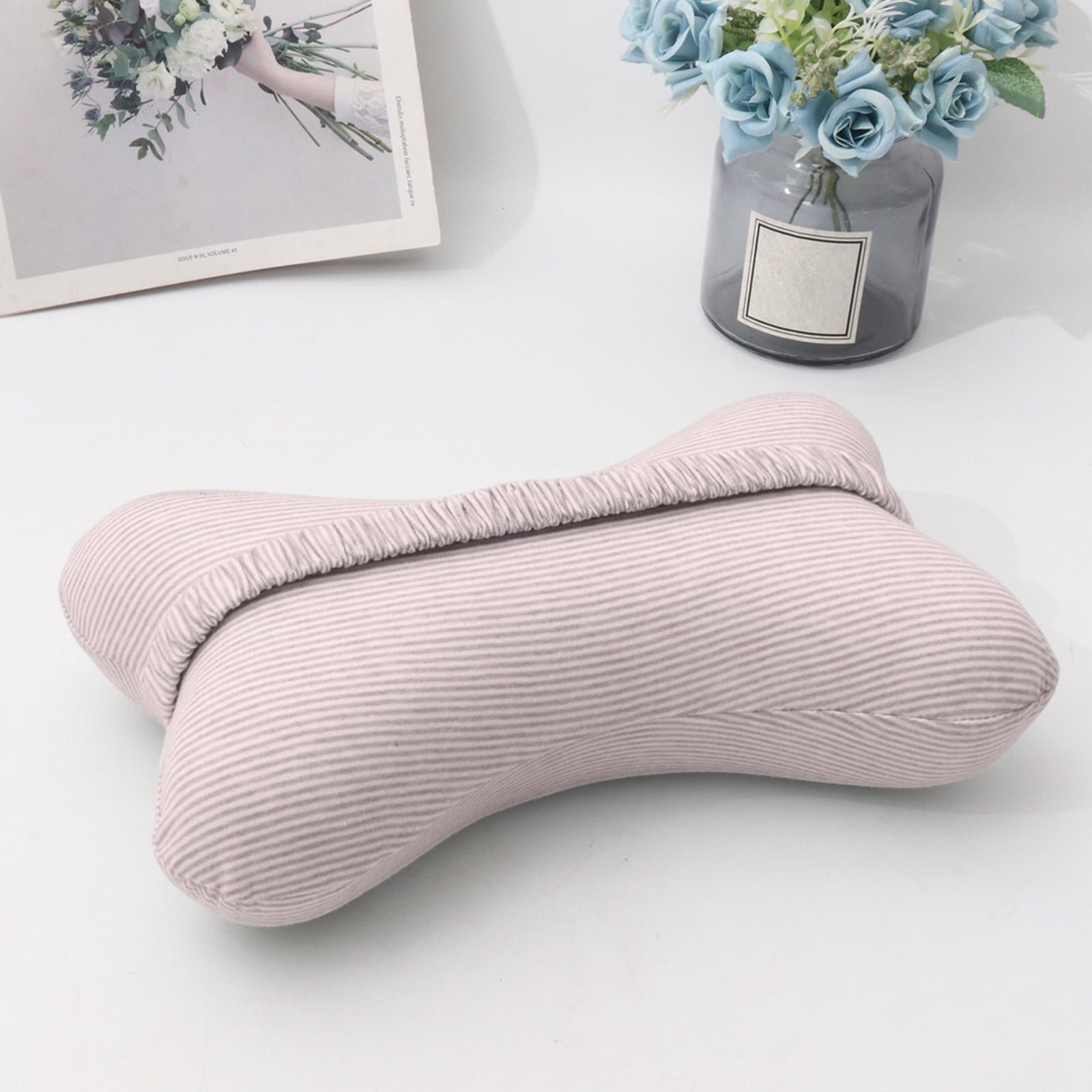 Clearance! Upgraded Dog Bone Shaped Travel Neck Pillows with Washable Removable Cover Memory Foam Car Bus Truck Driving Comfort Head Rest Support 10