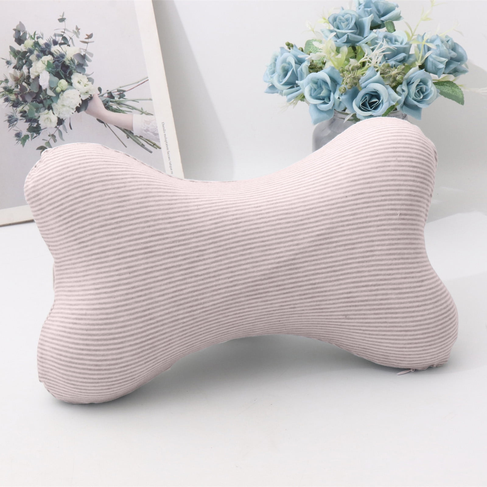 Clearance! Upgraded Dog Bone Shaped Travel Neck Pillows with Washable Removable Cover Memory Foam Car Bus Truck Driving Comfort Head Rest Support 10