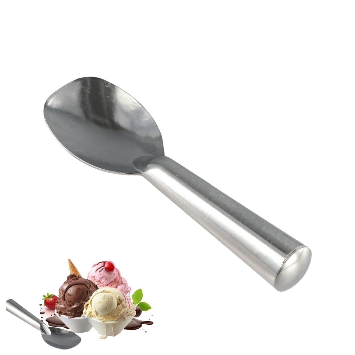 QZS Kitchen Anti-Freeze Ice Cream Spade,Aluminum Alloy Ice Cream Paddle with Comfortable Handle,Dessert Spade for Indoor and Outdoor Use,1Pack - Image 1