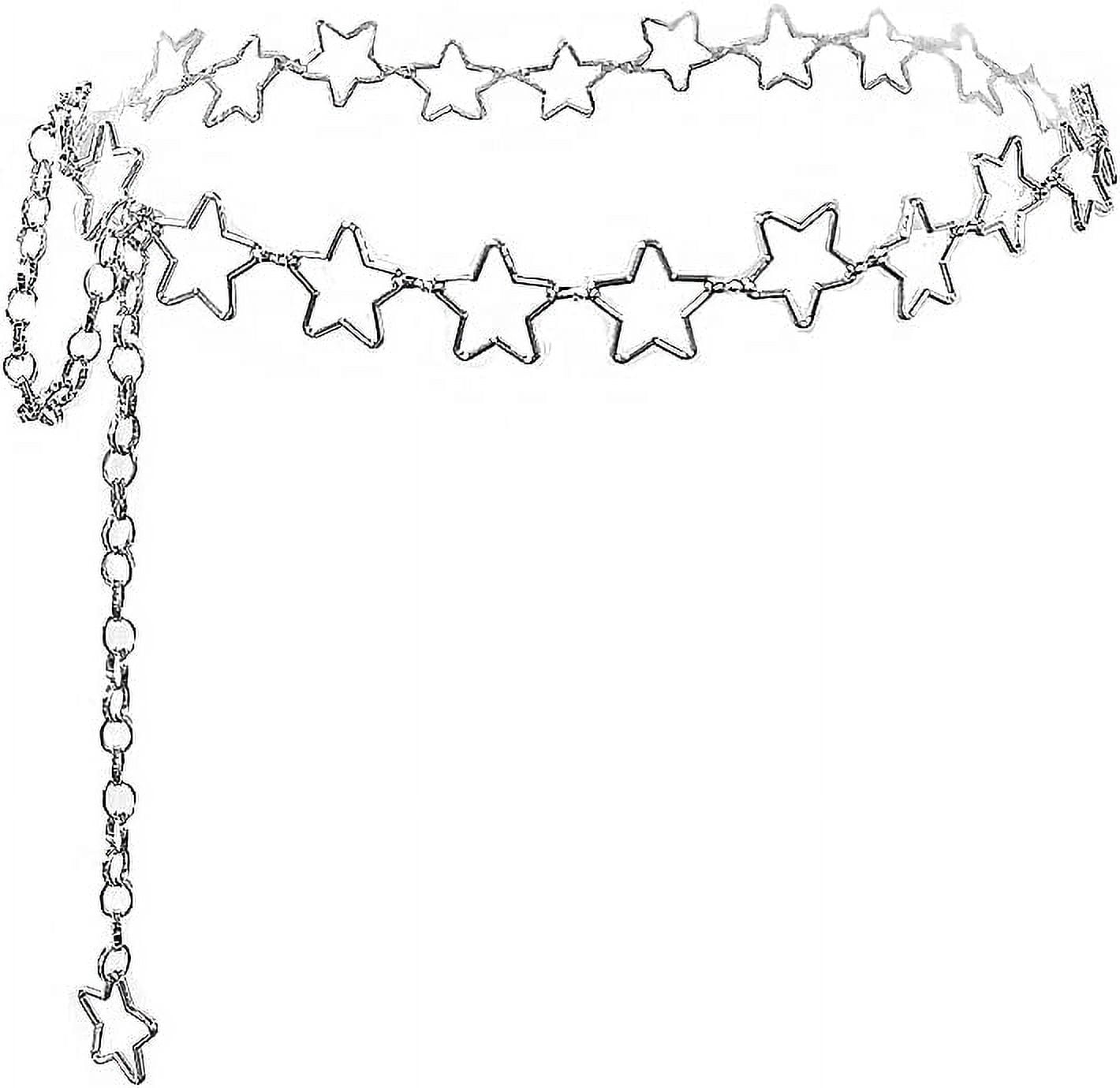 Women Star Waist Chain Belt Gold Silver Chain Belt Body Chains Jewelry for Dress Waist Belt Belly Belt - Image 1