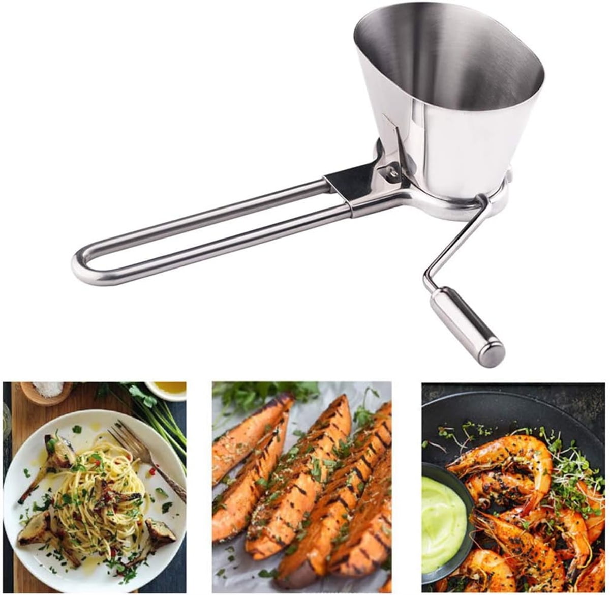 Tutuviw Manual Stainless Steel Parsley Shredder,Pepper Grinder,Herb Roller Mincer,Handheld Spice Grinder,Versatile Kitchen Tool for Herbs Vegetables Spices,Easy Hand-crank for Quick Cutting/Mincing - Image 5