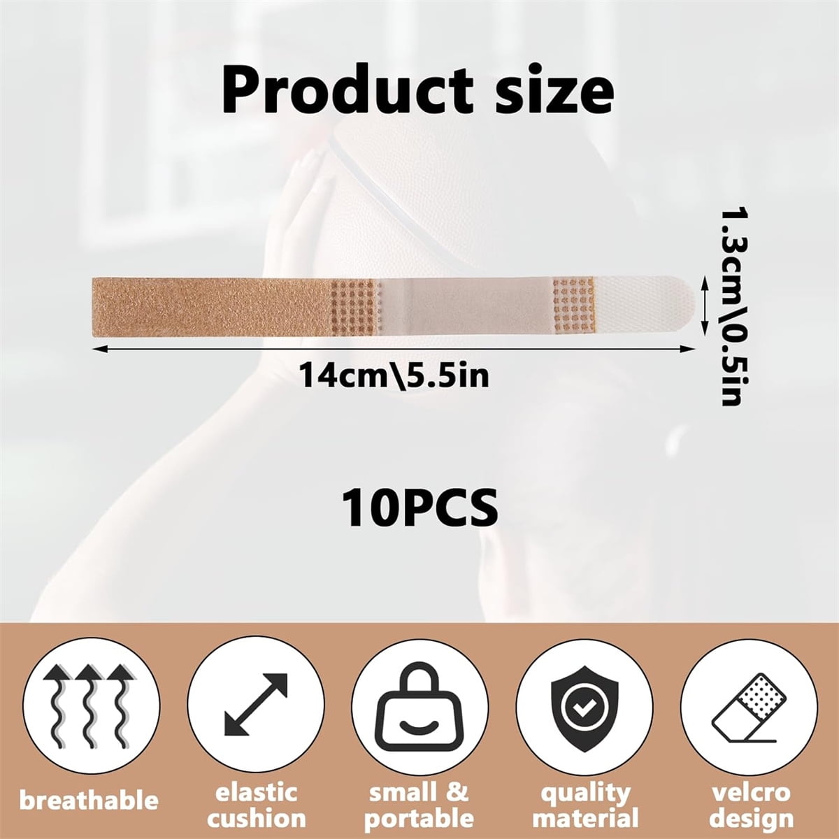 Hook and Loop Finger Wrap,Tutuviw 10 Pcs Washable and Reusable Buddy Straps for Fingers,Buddy Tape Finger Straps,Toe Separator for Bunion,Finger Brace for Injured/Jammed/Trigger Finger Support(Black) Skin - Image 2