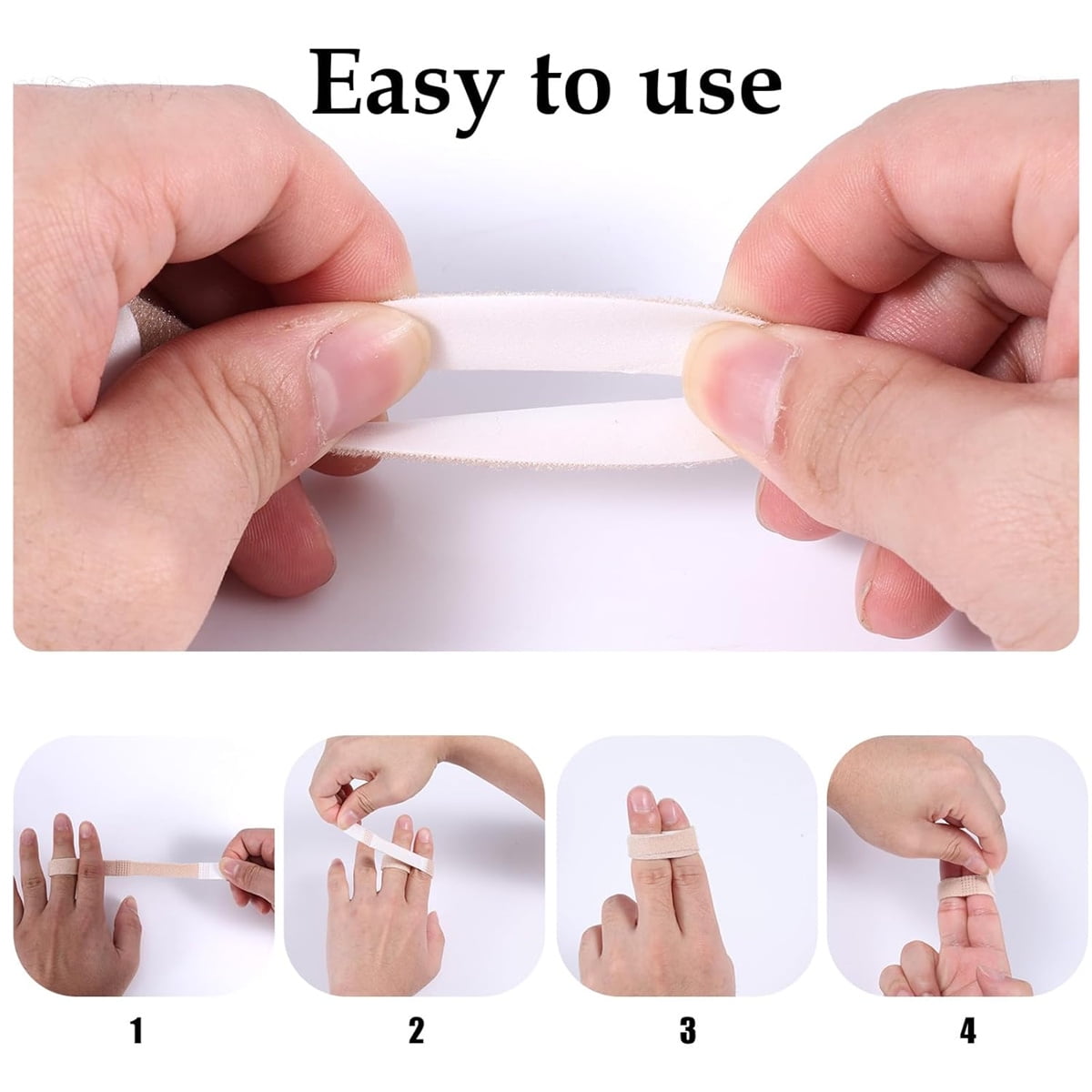 Hook and Loop Finger Wrap,Tutuviw 10 Pcs Washable and Reusable Buddy Straps for Fingers,Buddy Tape Finger Straps,Toe Separator for Bunion,Finger Brace for Injured/Jammed/Trigger Finger Support(Black) Skin - Image 8