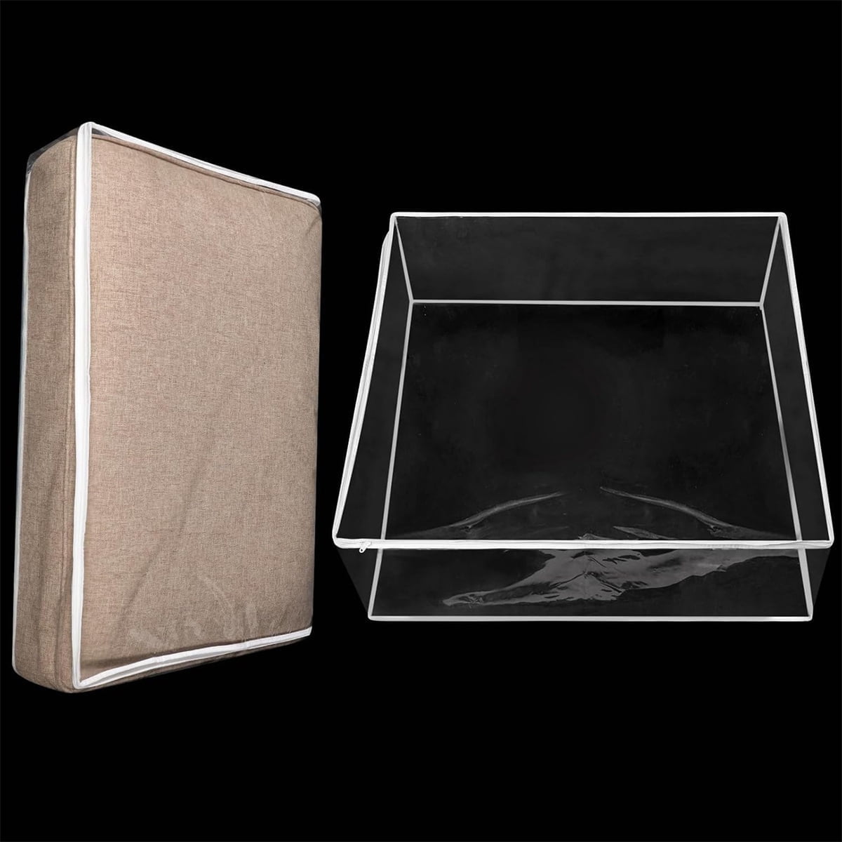 Tutuviw Plastic Sofa Seat Cushion Covers,1Pc 28x28x9in Waterproof Couch Covers,Furniture Sofa Seat Slipcover,Wear Resistant Couch Furniture Seat Couch Cover for Anti Cat Dog Clawing Scratching(Clear) - Image 1