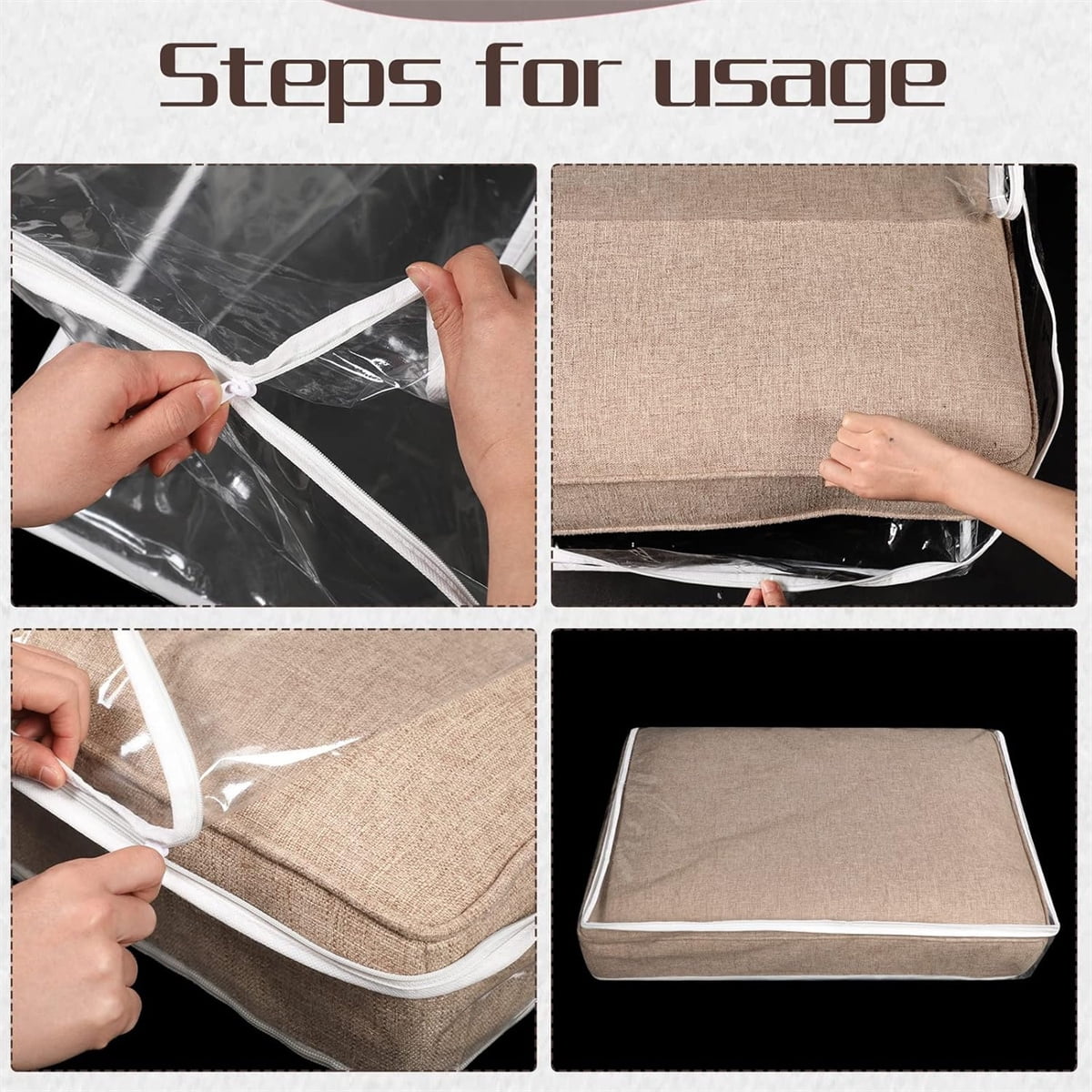 Tutuviw Plastic Sofa Seat Cushion Covers,1Pc 28x28x9in Waterproof Couch Covers,Furniture Sofa Seat Slipcover,Wear Resistant Couch Furniture Seat Couch Cover for Anti Cat Dog Clawing Scratching(Clear) - Image 4