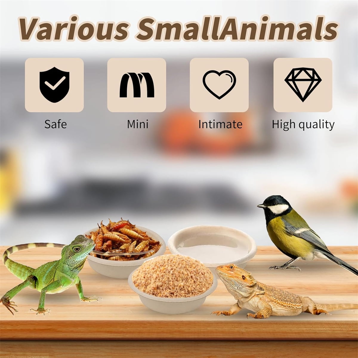 Tutuviw Biodegradable Disposable Paper Pet Bowls Bulk,100Pcs 1OZ Paper Feeding Cups,Sturdy and Leakproof Feeder Dish,Non-Toxic Food and Water Dishes for Lizards/Spiders/Reptiles/Small Dogs/Cats - Image 4