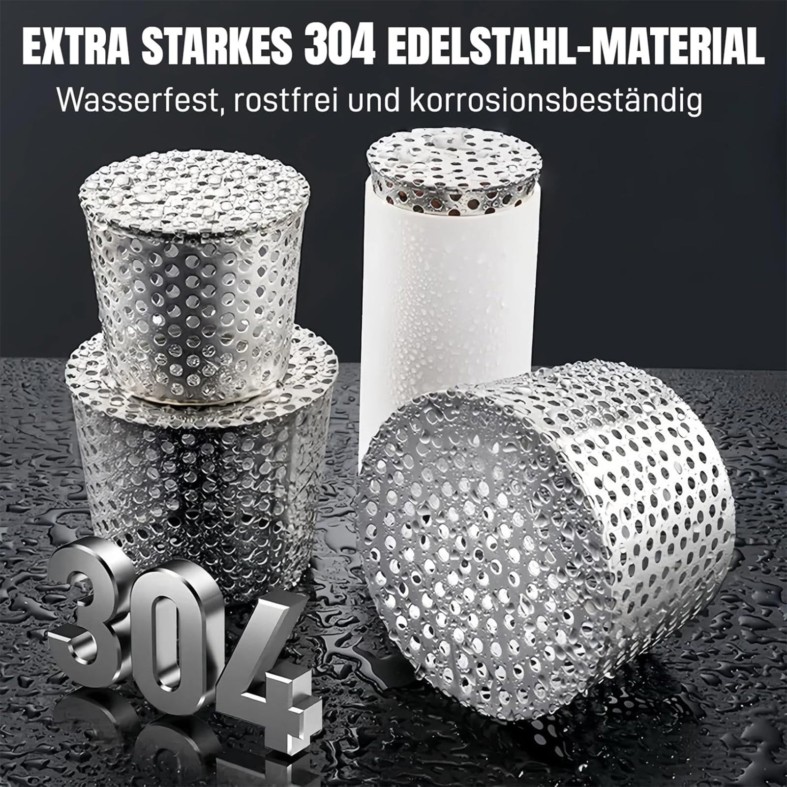 PVC Termination Cap, Mesh Screen Vent Cover, Stainless Steel Mesh Vent Cap, Birds & Rodents Proof Cones Cover, Stainless Steel Conical Exhaust Pipe Cover, Downspout Guard Filter Strainer C - Image 5