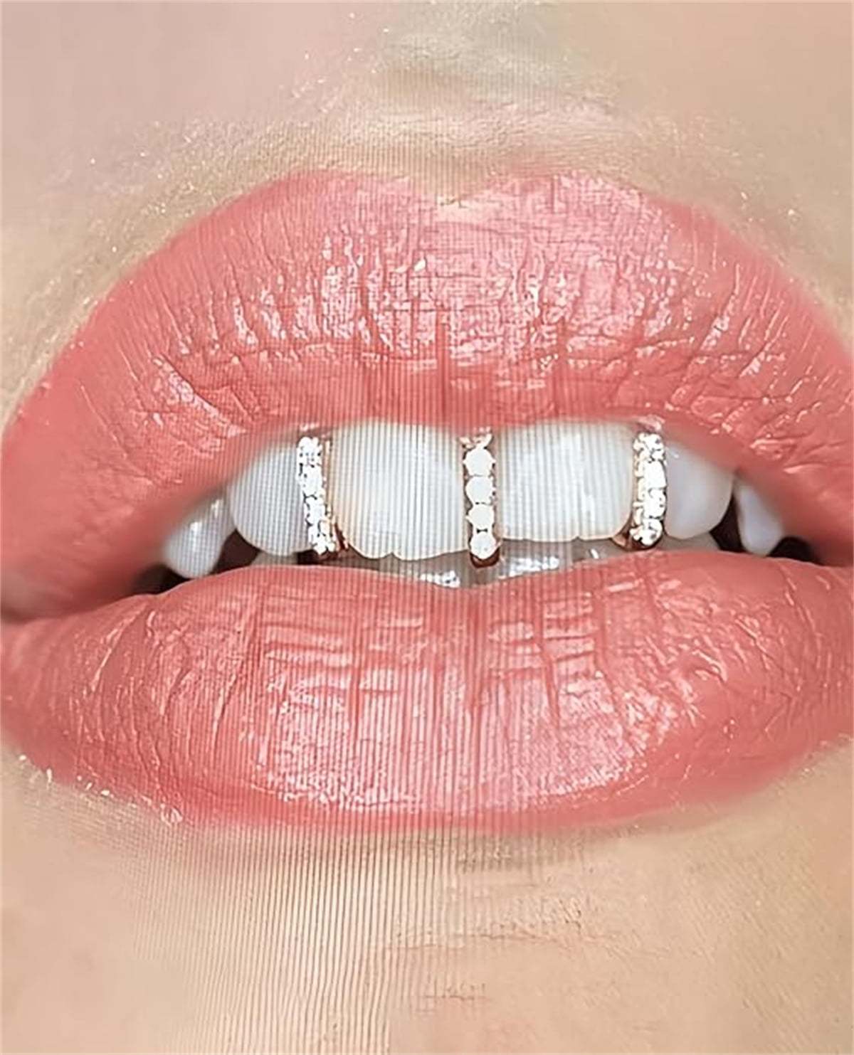 Tutuviw 6Pcs 18K Gold Plated Hip Hop Teeth,Hip Hop Teeth Grillz Set for Men Women,Hip Hop Grills for Your Teeth Top and Bottom,Rapper Costume Cosplay Teeth Jewelry and Accessories - Image 6