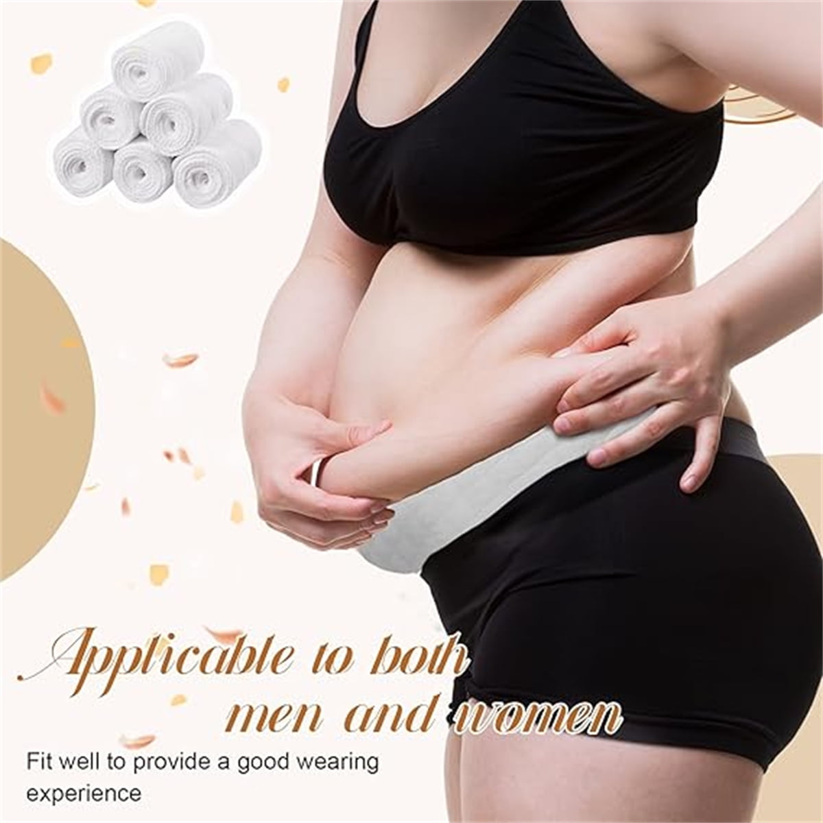 Tutuviw 6 Pcs Bra Liners for Sweat,18x3 Inch 3 Layer Rectangle Cotton Under Breasts Pads for Women Absorb Sweating,Washable Bra Liners to Absorb Sweat for Women Sweating Supplies(Nude) White - Image 5