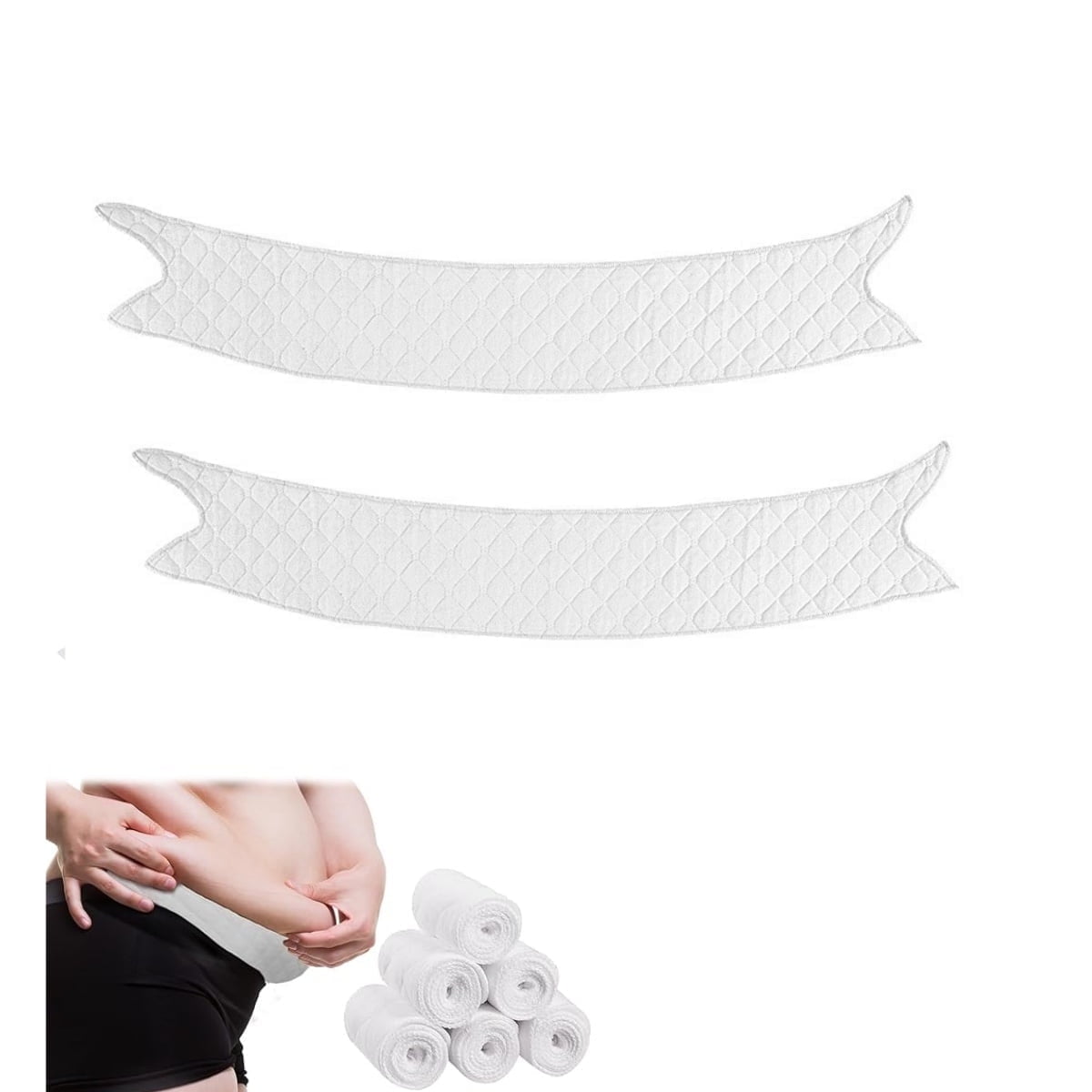 Durable Tummy Liners,Pack of 6 Portable Belly Pads,Durable Under Belly Sweat Liners for Indoor,White Tummy Band for Indoor and Outdoor White - Image 1