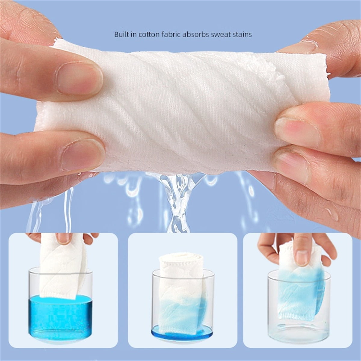 Durable Tummy Liners,Pack of 6 Portable Belly Pads,Durable Under Belly Sweat Liners for Indoor,White Tummy Band for Indoor and Outdoor White - Image 4