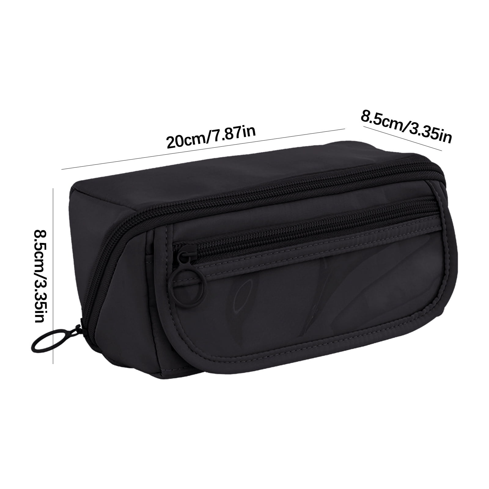 Multi-layer Cloth Pencil Case, Large Capacity Pen Pouch, Pen Stationery Organizer, Portable Art Supply Marker Storage Pencil Box for Office, Home, Travel(Purple) Black - Image 3