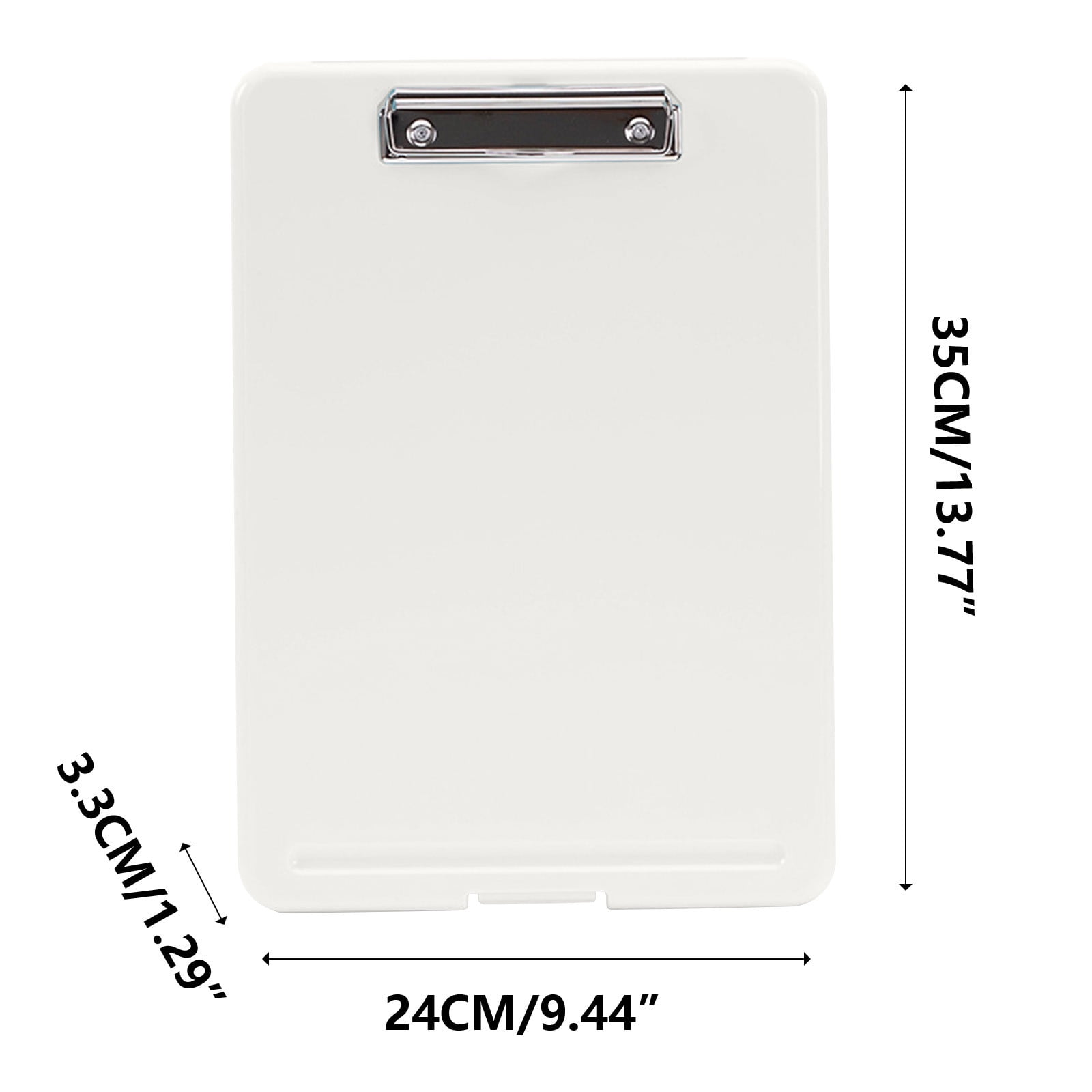 Clipboard with Storage File Box, Foldable A4 Large Capacity Clip Boards Folder, Plastic Clipboard with Pen Holder for Office Supplies(Mint Green) Clear - Image 3
