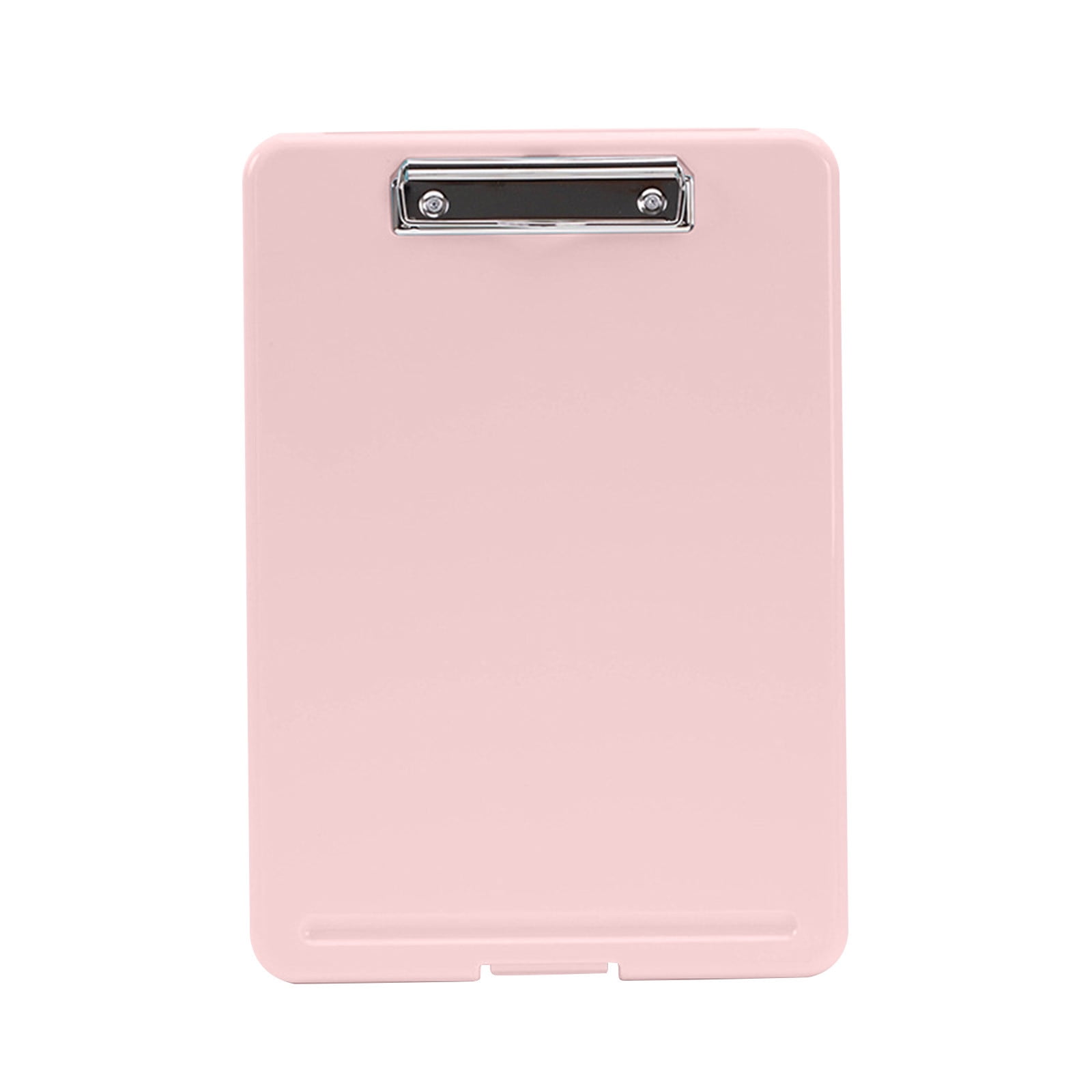 Clipboard with Storage File Box, Foldable A4 Large Capacity Clip Boards Folder, Plastic Clipboard with Pen Holder for Office Supplies(Mint Green) Pink - Image 2