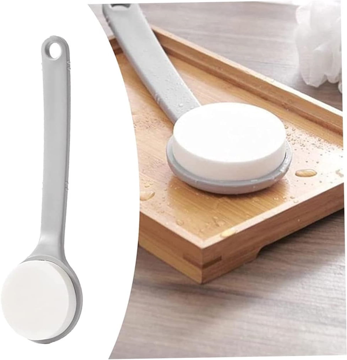 QZS Back Lotion Applicator,11.2x3in Reusable Back Sunscreen Applicator for Home,Portable Gray Body Lotion Brush for Sunscreen,Cream - Image 5