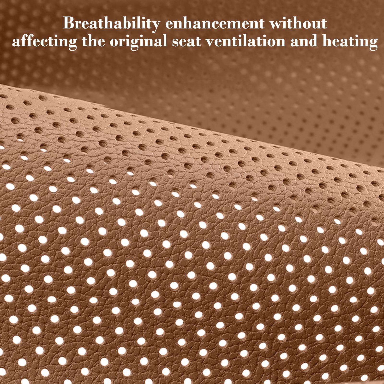 Front Car Seat Covers Water Proof Seat Protector Universal Fit, Ventilation Car Seat Cushion, Universal Anti-Slip Driver Seat Cover, for Most Cars SUVs and Trucks Beige - Image 4