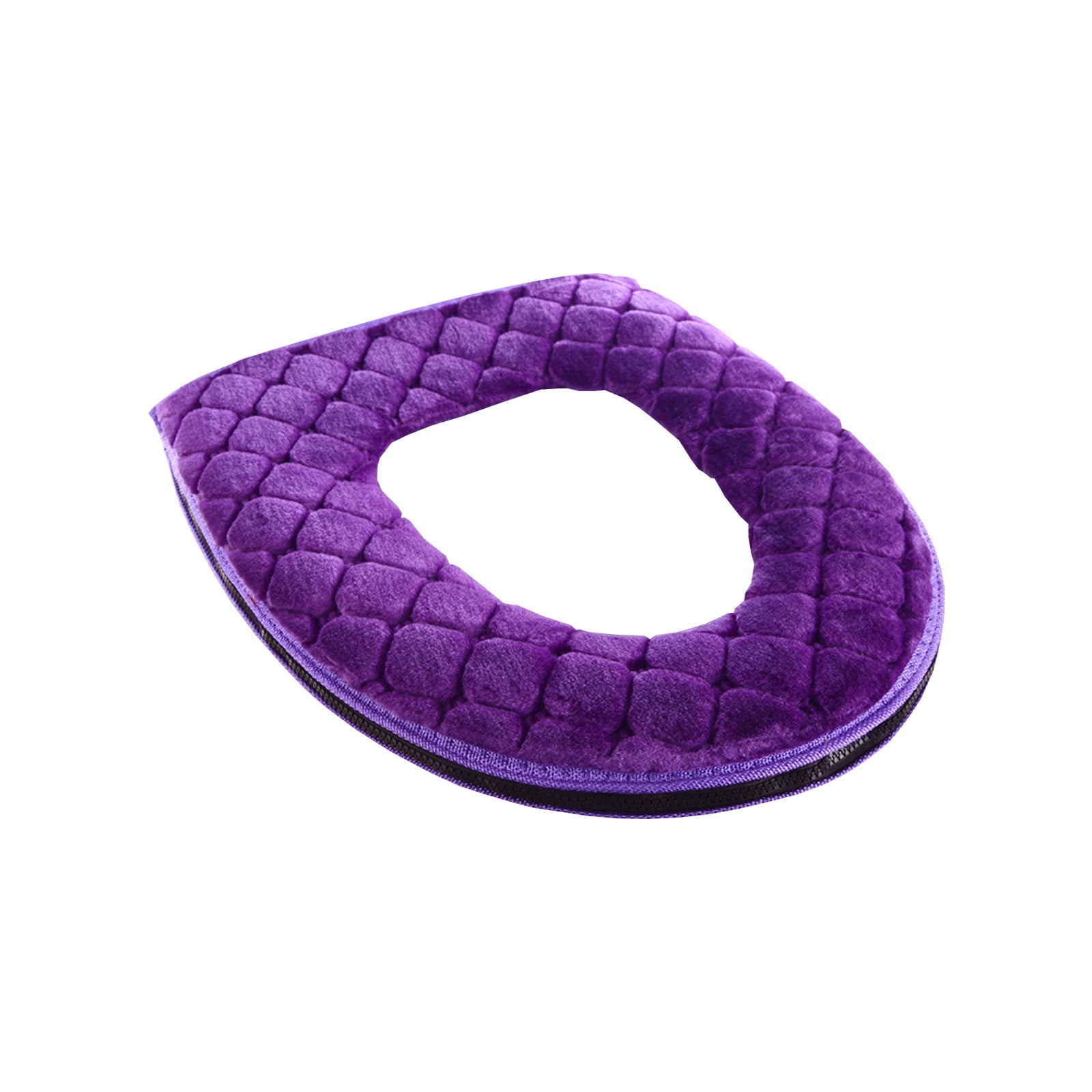 Winter Heated Plush Toilet Seat, Soft Toilet Seat Cushion, Washable and Comfortable Toilet Seat Cover Pads, Reusable Thicker Warmer Cover Pads, Convenient Installation Gray - Image 2