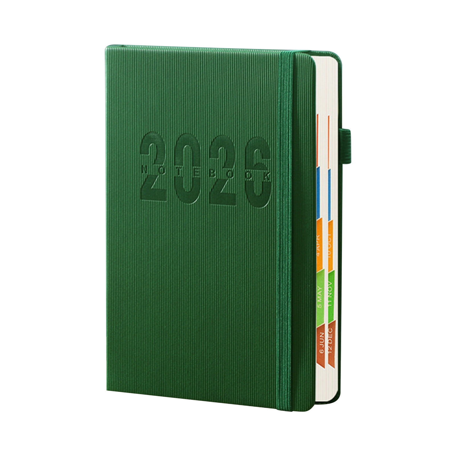 2026 Weekly Planner Notebook, Daily Planner Hardcover Calendar with Tabs and Pen Strap, 200 Pages Journaling Notebooks Daily Time Management Plan for Office Work(Purple) Green - Image 2