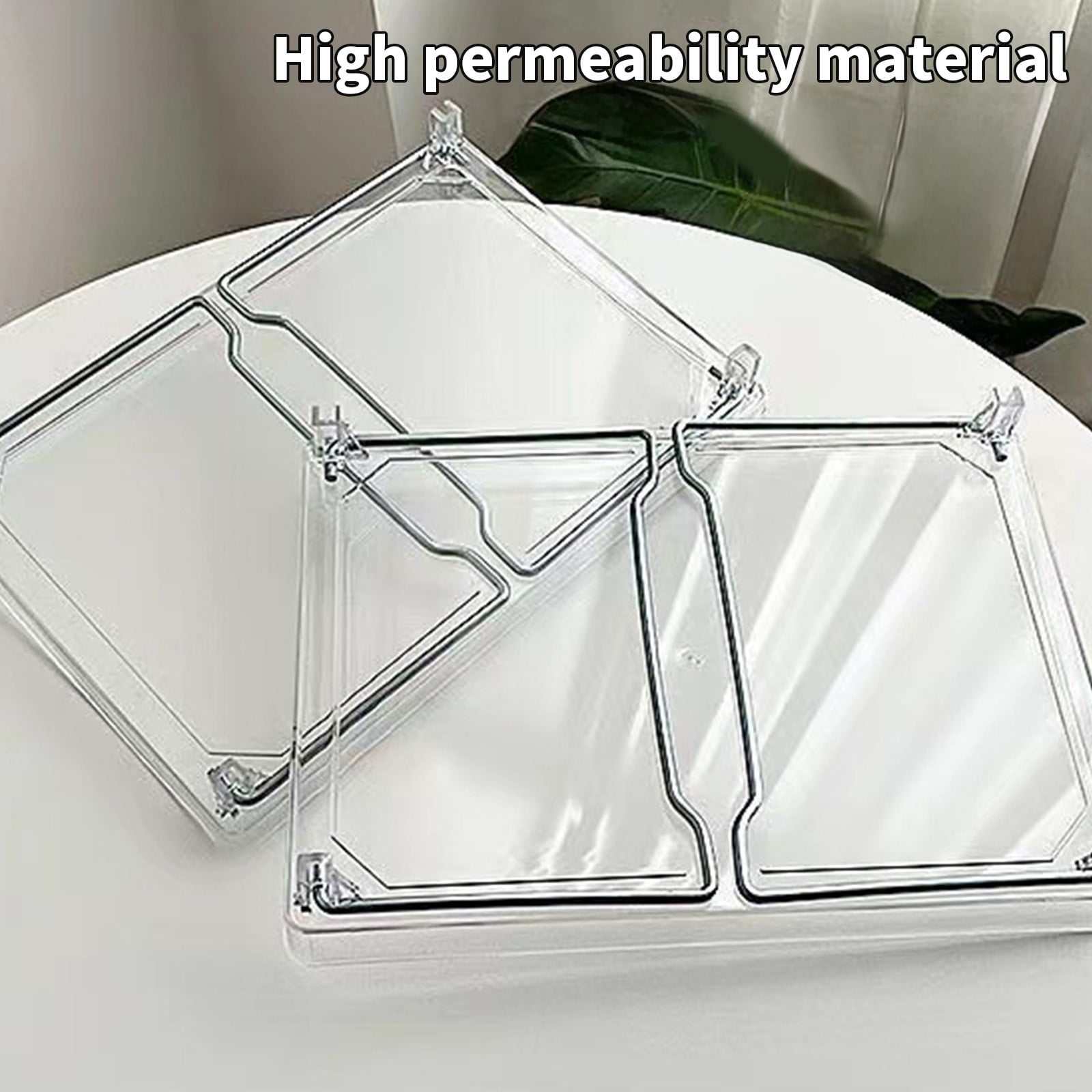 Cabinet Organizer Shelf, Stackable Kitchen Counter Shelves, Spice Rack, Countertop Organizers, Clear Plastic Storage Shelves Rack, for Makeup, Bathroom, Cupboard, Desk, Pantry Organization White - Image 4