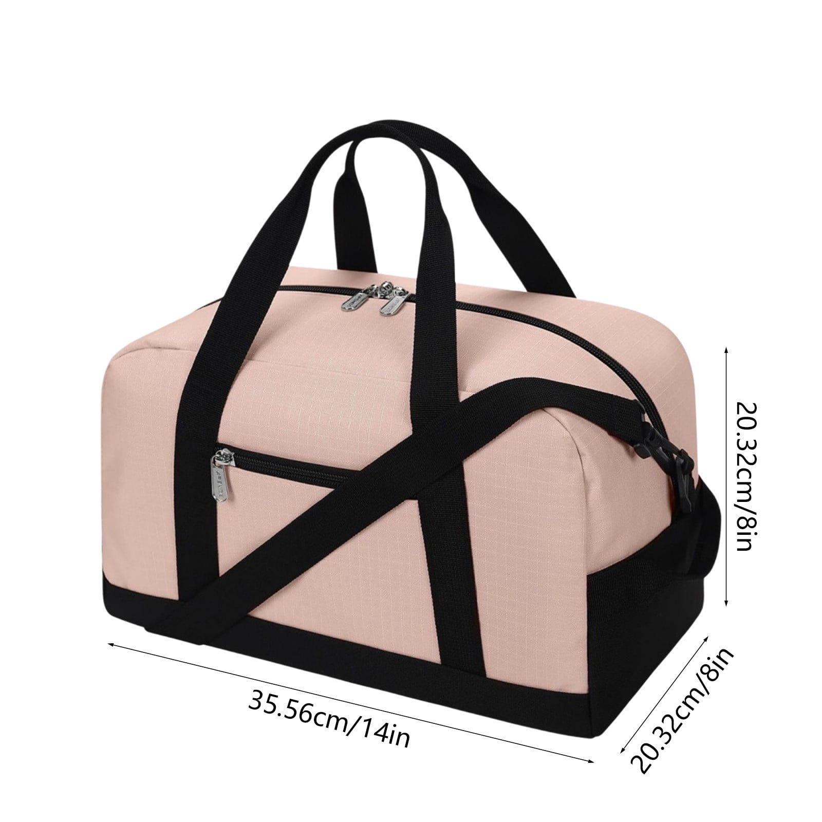 14 Inch Carry on Bag, Small Travel Gym Bag, Small Duffle Bag, Duffel Bag Gym Weekender Overnight Bag with Wet Pocket, Airlines Approved Foldable Carry on Bag, for Women and Men Pink - Image 3