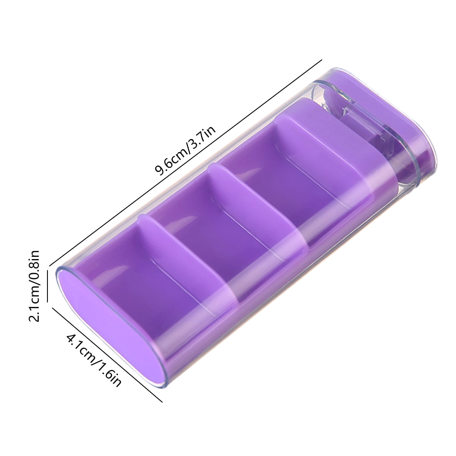 Large Pill Organizer, Pill Box 3 Day, Daily Pill Organizer, 3 Compartments Big Pill Case, for Supplements Jumbo Pill Holder, for Vitamins Huge Medicine Organizer 3 Times a Day Blue - Image 3