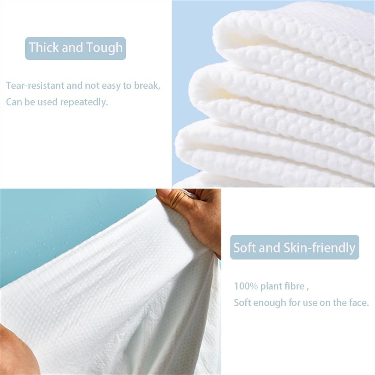 QZS Thicker Compressed Towel Tablets,Disposable Compressed Bath Towel,Portable Compressed Coin Tissue for Travel,Spa,Hotel,Business,4pcs - Image 3