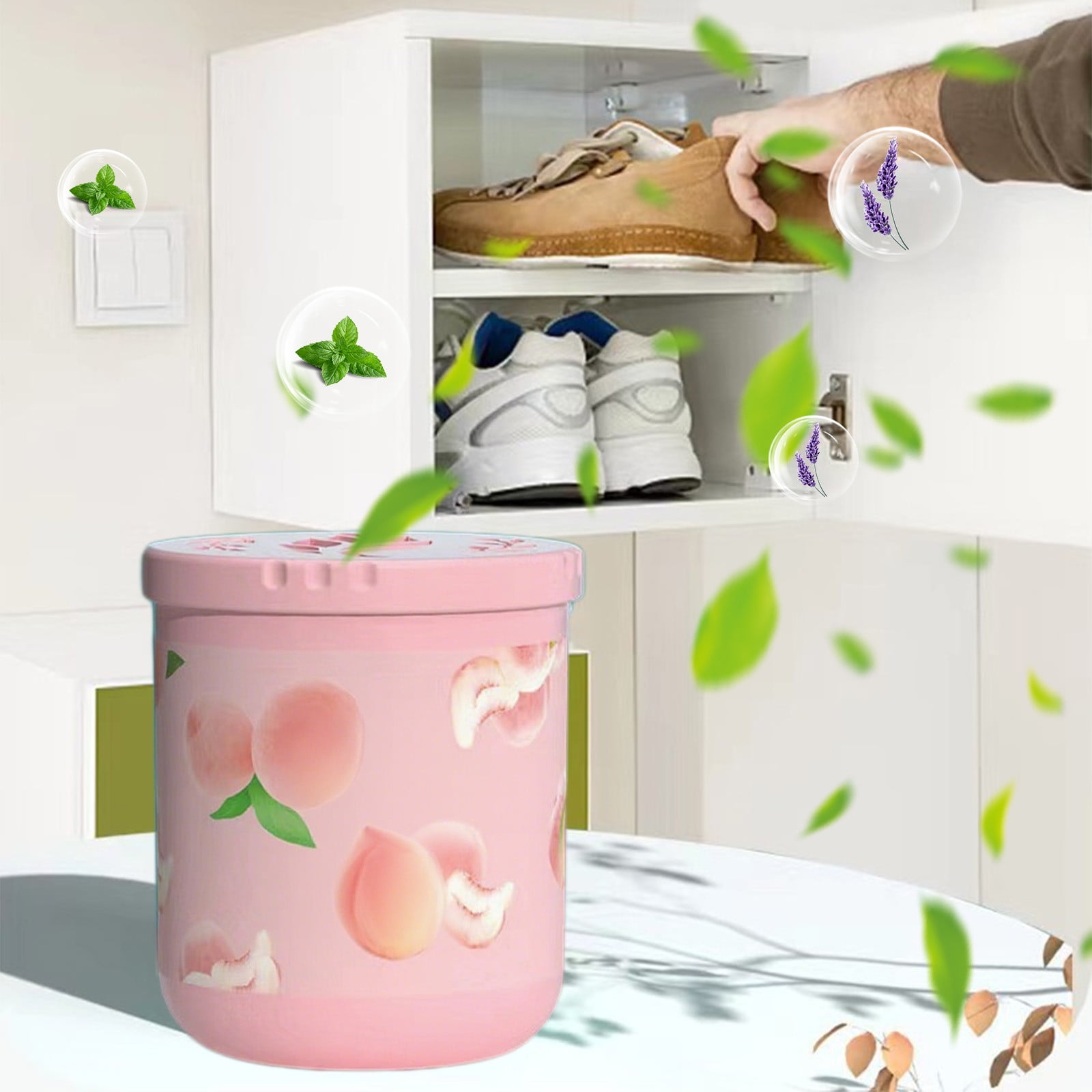 Odor Eliminators Gel Beads, Solid Air Freshener Odor Absorber Gel, Eliminates Odor in Bathrooms, Pet Scents Deodorizing Gel, Beads Air Fresheners Care for Toilet Closet Shoe Rack Bedroom Pink - Image 5