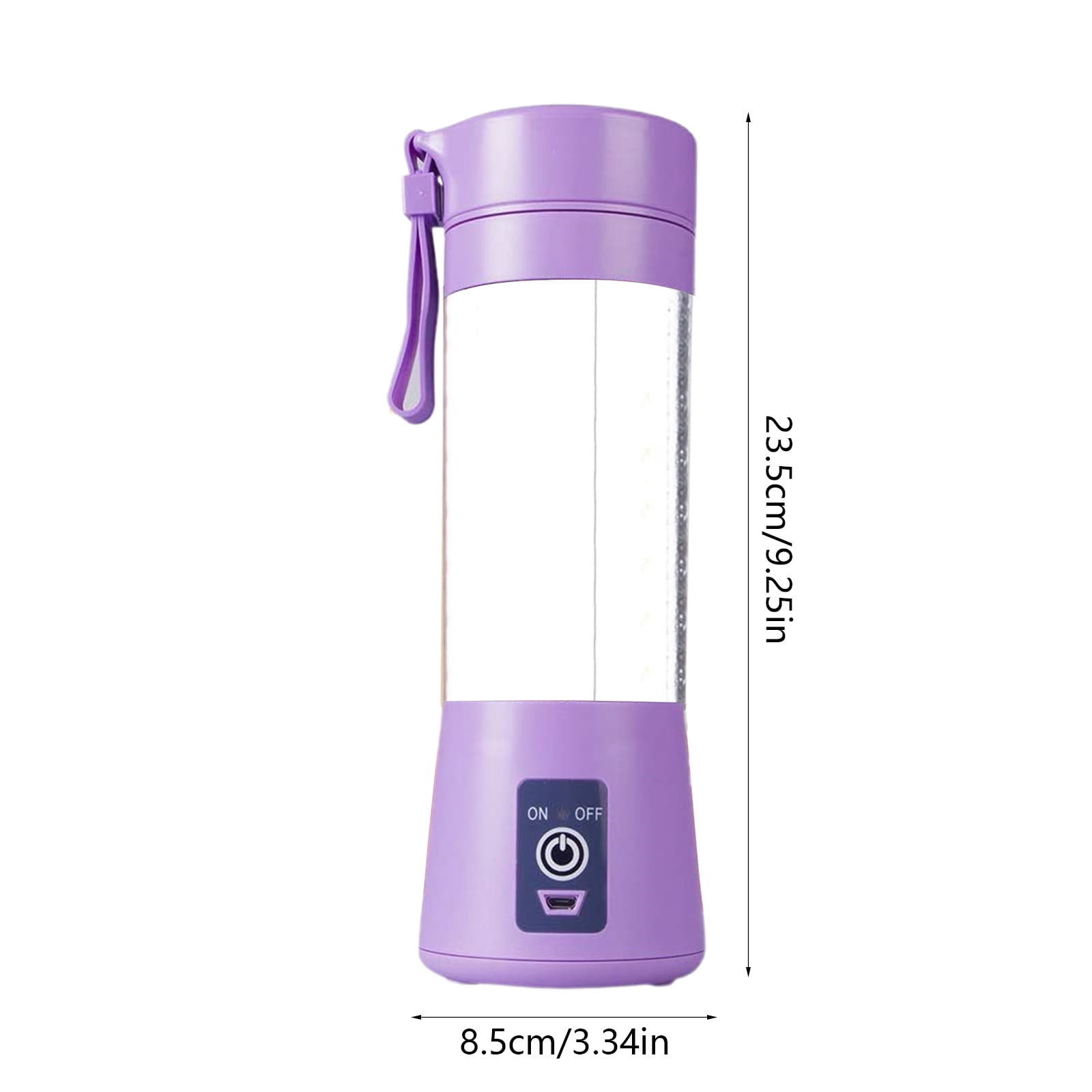 Portable Electric USB Juicer Blender Cup, Mini Blender for Shakes, Smoothies and Juice, USB Rechargeable Blenders with 6 Blades, Handheld Blenders, for Sports Travel and Outdoors Purple - Image 3