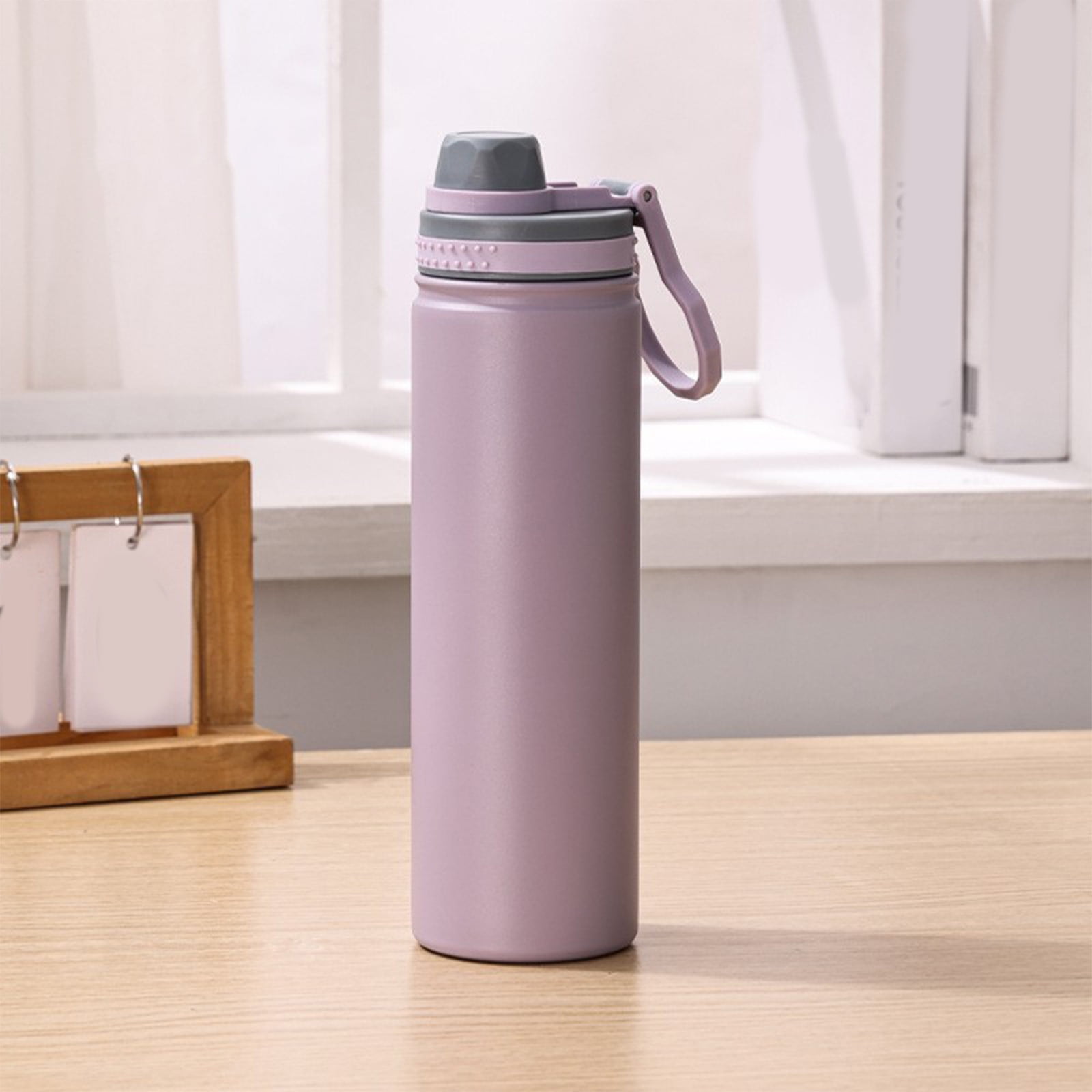 Insulated Water Bottle, Stainless Steel Vacuum Insulated Water Bottle, Sport Bottle with Leak Proof Lid and Handle, Space Kettle Men and Women, Large Capacity Sports Water Bottle Purple - Image 1