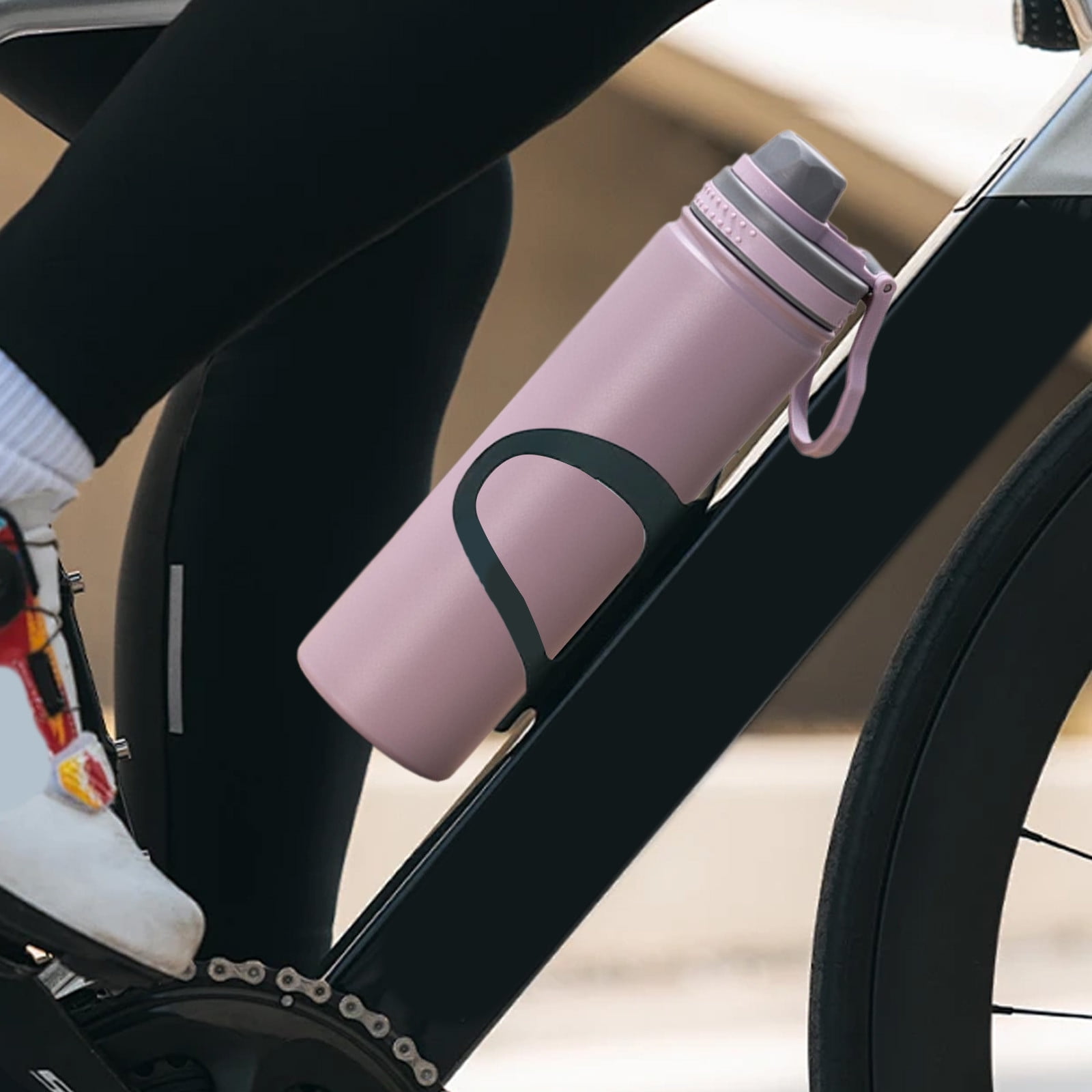 Insulated Water Bottle, Stainless Steel Vacuum Insulated Water Bottle, Sport Bottle with Leak Proof Lid and Handle, Space Kettle Men and Women, Large Capacity Sports Water Bottle Purple - Image 5