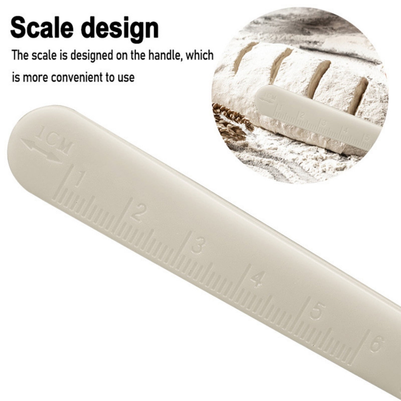 Bread Lame Dough Scoring Tool, Hand Crafted Sourdough Scorer Knife, Razor Blade Cutter Slashing Tool for Bread Making, European Flower Patterns Booklet, Homemade Kitchen Baking White - Image 6