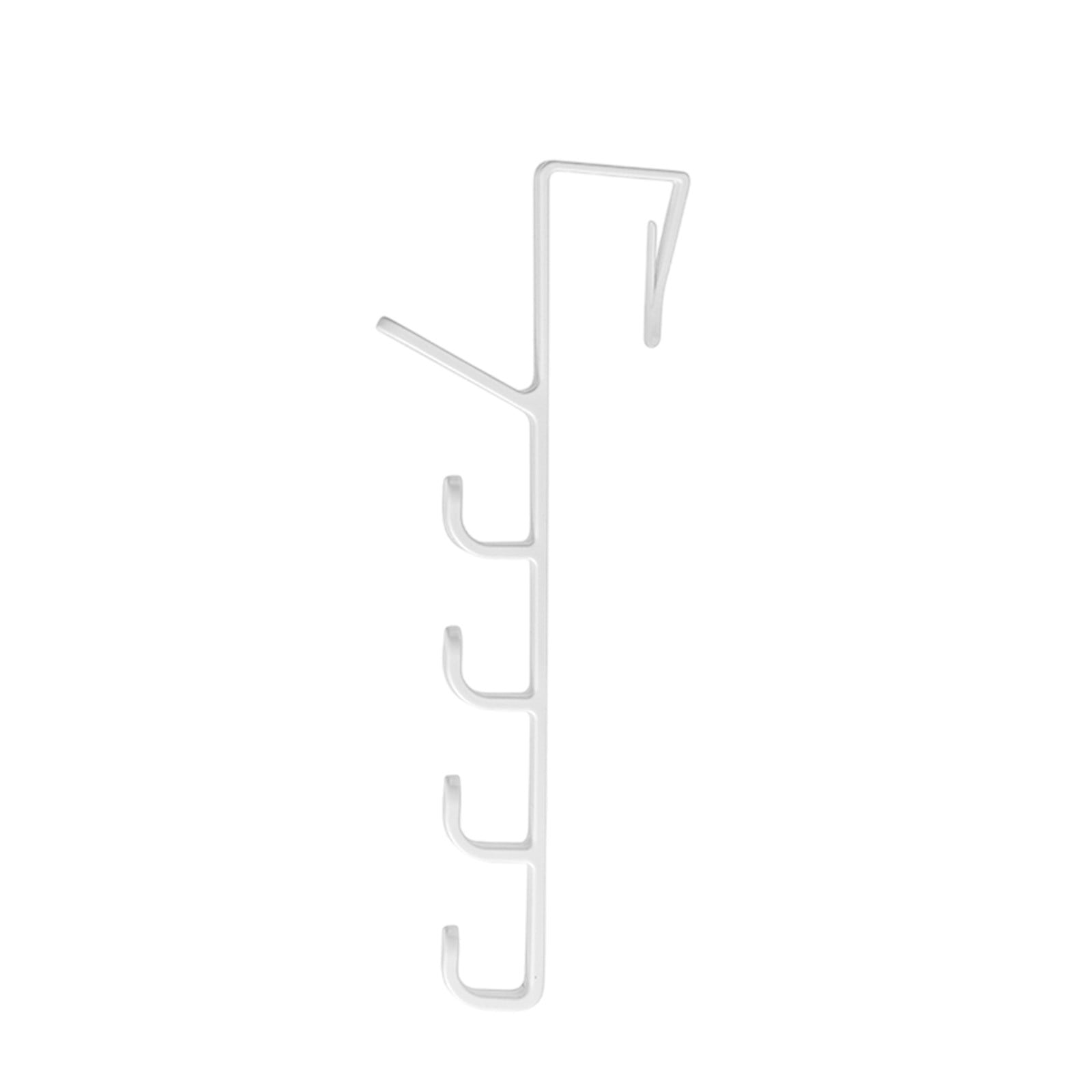 5 Layers Over the Door Hook, Hanging Clothes Rack, Organizer Rack, Hanger Backpack Handbag Door Hook, Hat Storage Rack, Strong Load-Bearing and Durable, Stylish and Practical White - Image 2