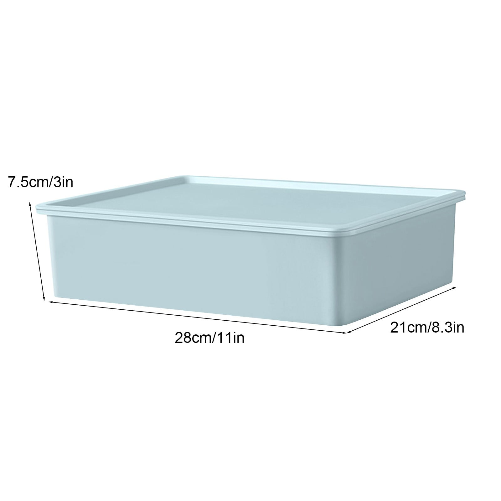 Sock Underwear Drawer Organzier Divider, 15 Compartments Removable Divided Plastic Storage Bin with Lid, Storage Organizer Sock Holders Organizers for Scarves Ties Belts(White) Blue - Image 3