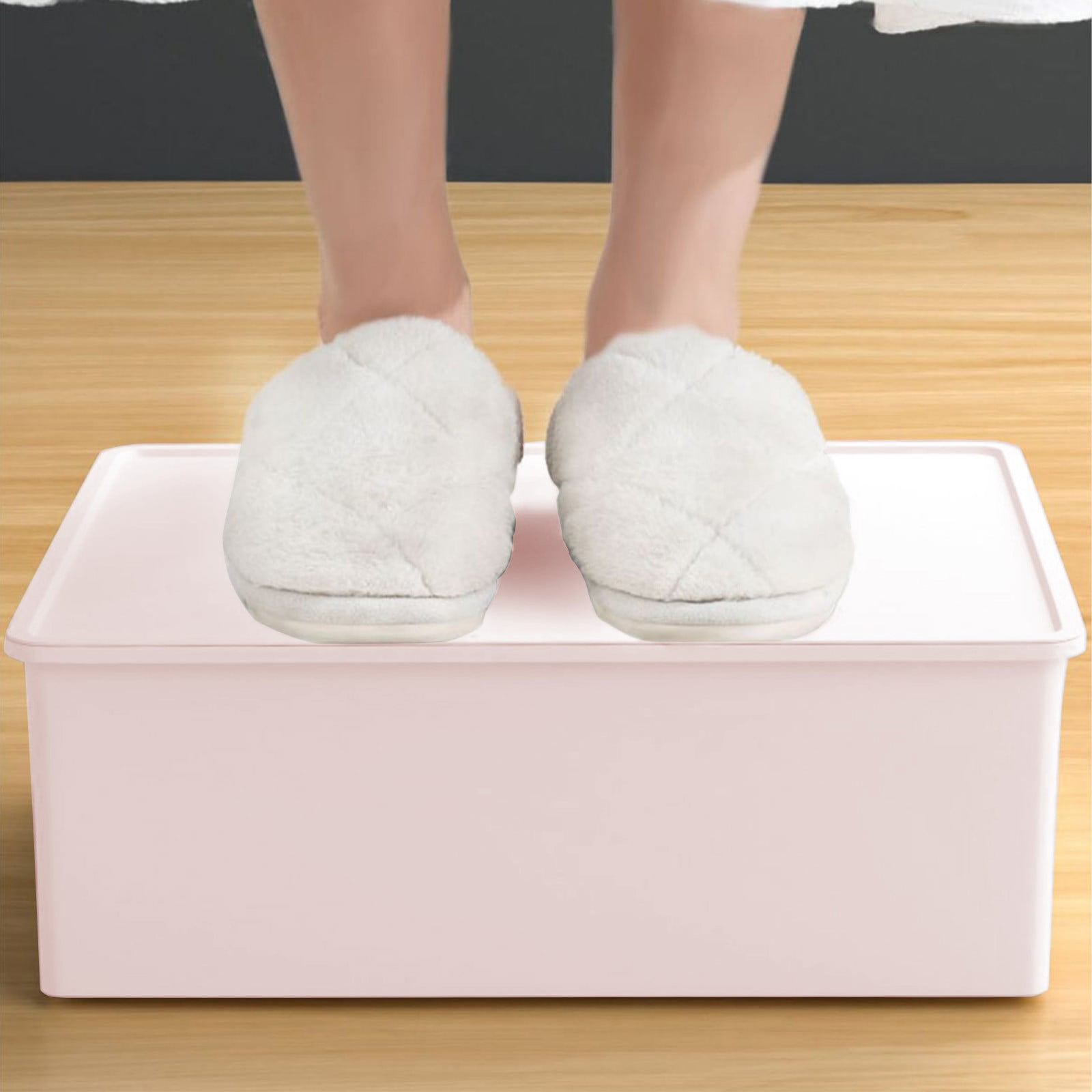 Sock Underwear Drawer Organzier Divider, 15 Compartments Removable Divided Plastic Storage Bin with Lid, Storage Organizer Sock Holders Organizers for Scarves Ties Belts(White) Pink - Image 7
