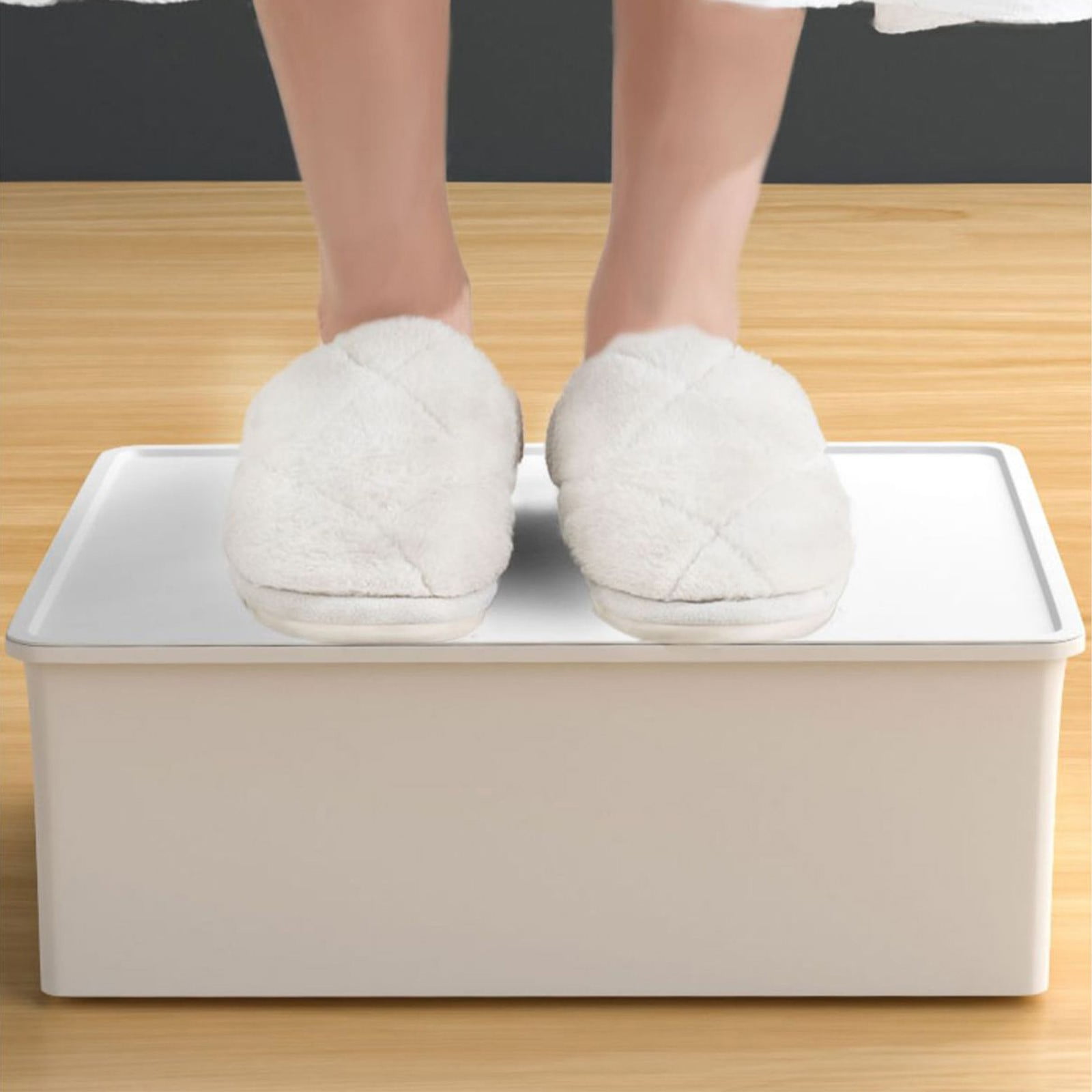 Sock Underwear Drawer Organzier Divider, 15 Compartments Removable Divided Plastic Storage Bin with Lid, Storage Organizer Sock Holders Organizers for Scarves Ties Belts(White) White - Image 6