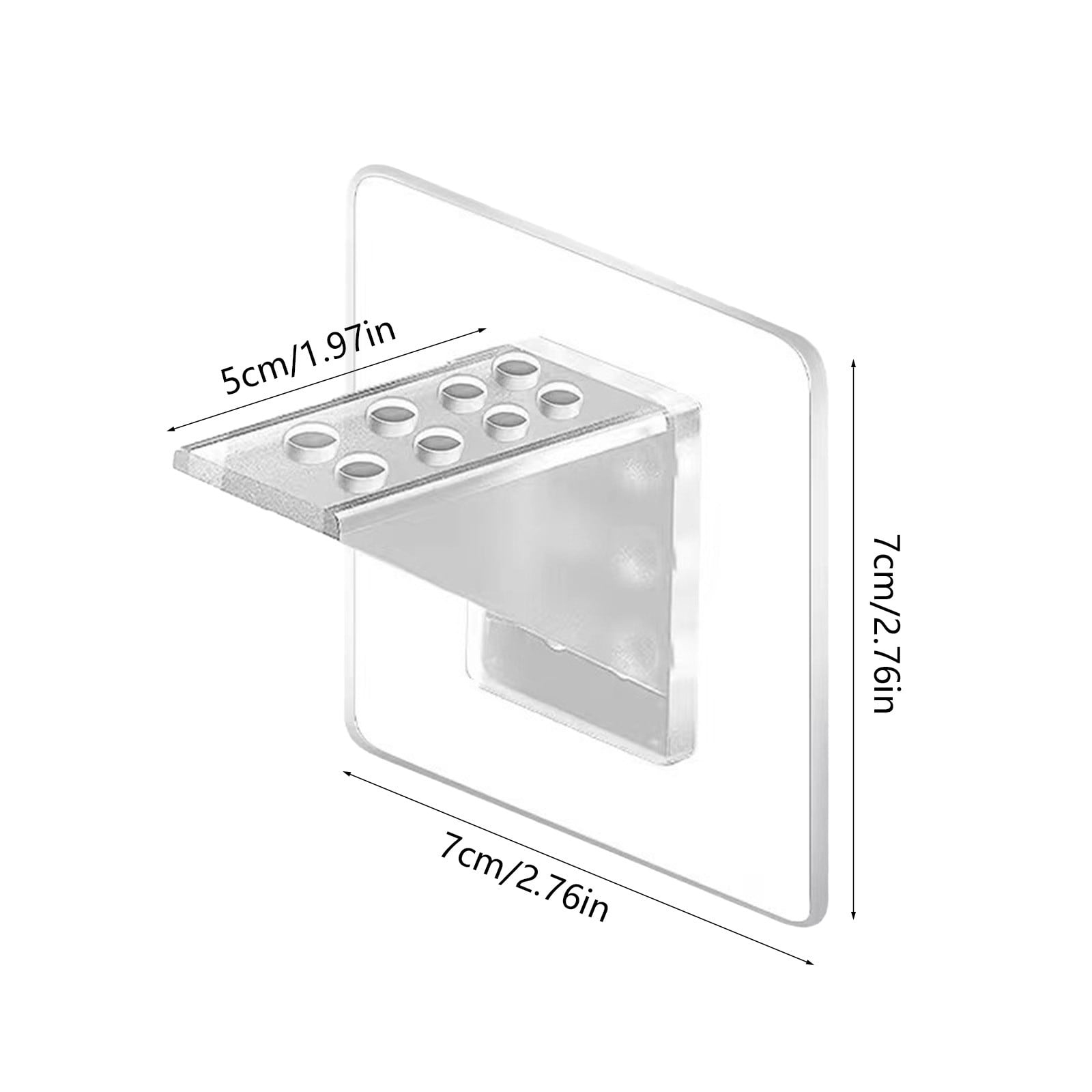 Adhesive Shelf Bracket, No-Drill Shelf Support Hooks, Clear Plastic Adhesive Wall-Mounted Bracket for Closet Cabinet Organization, Easy Instal(B) A - Image 3