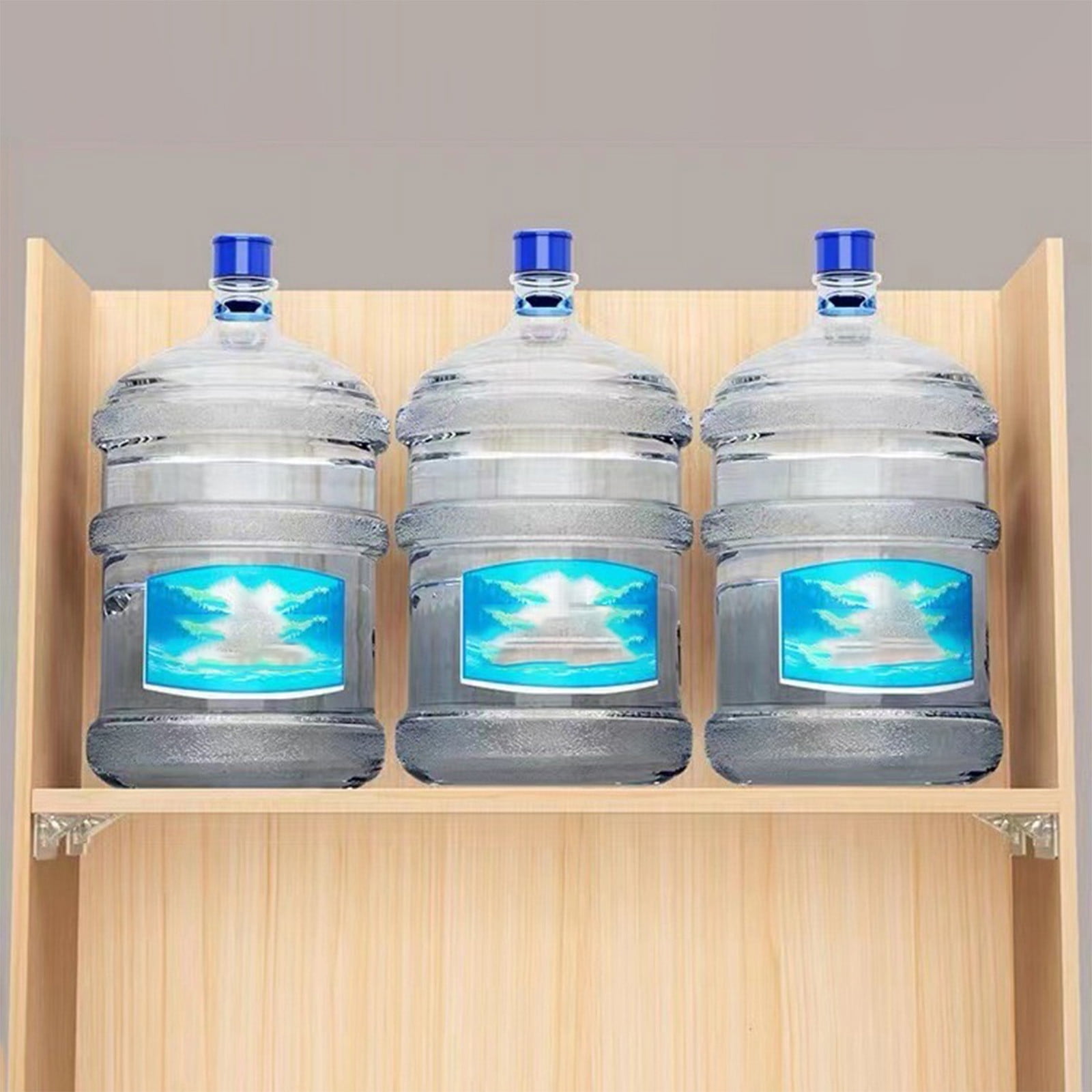 Adhesive Shelf Bracket, No-Drill Shelf Support Hooks, Clear Plastic Adhesive Wall-Mounted Bracket for Closet Cabinet Organization, Easy Instal(B) A - Image 4